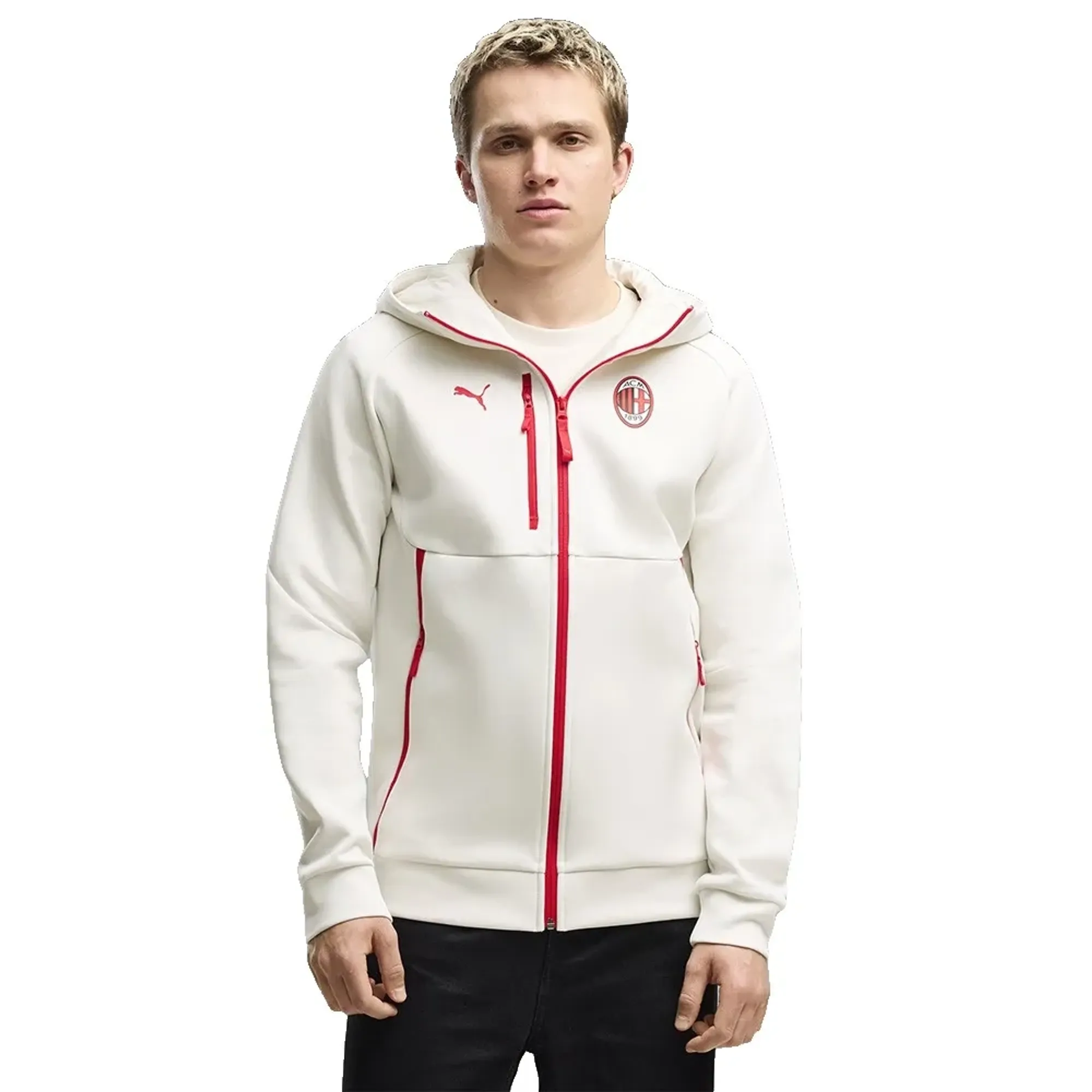 Puma Ac Milan Tech Full Zip Sweatshirt
