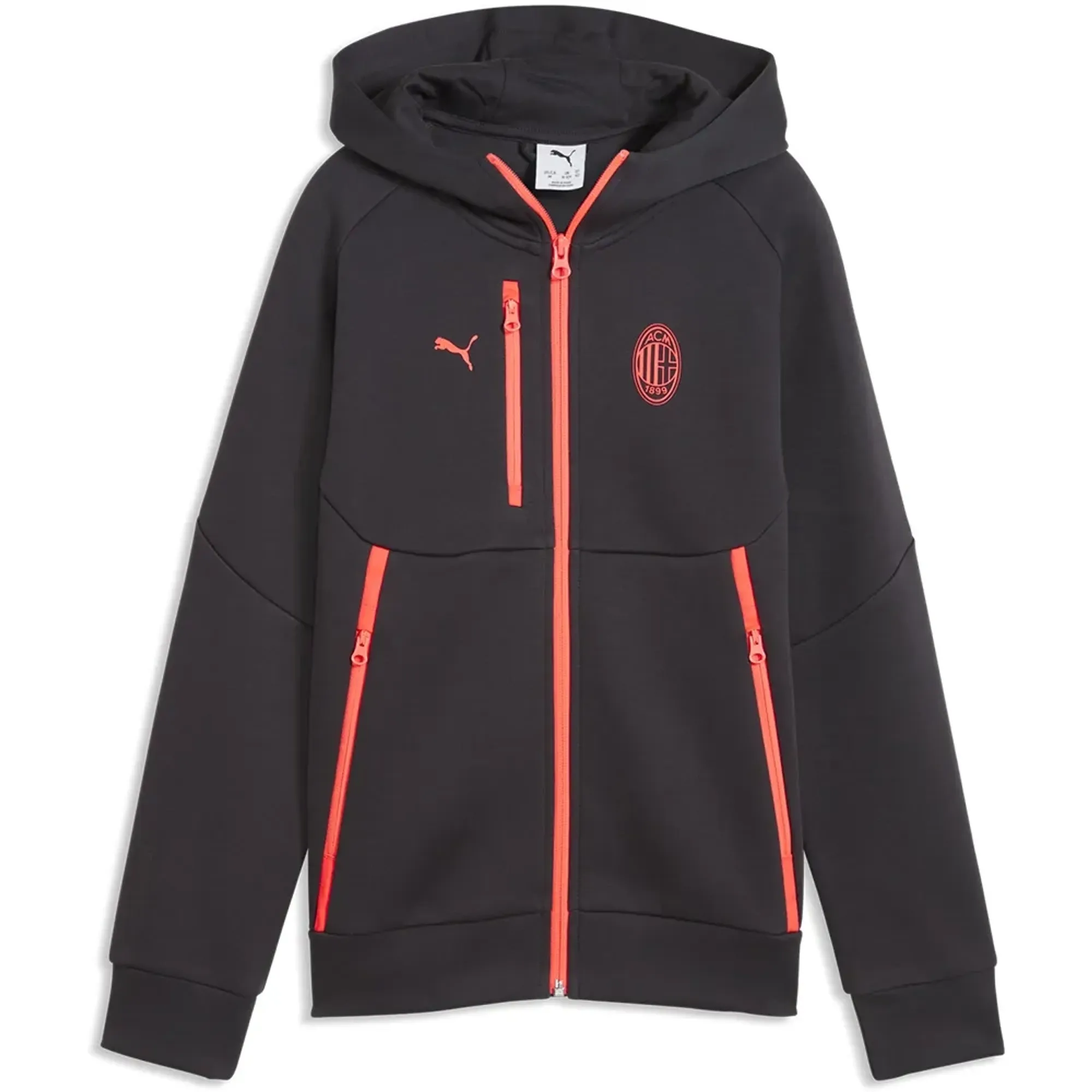 Puma Ac Milan Tech Junior Full Zip Sweatshirt