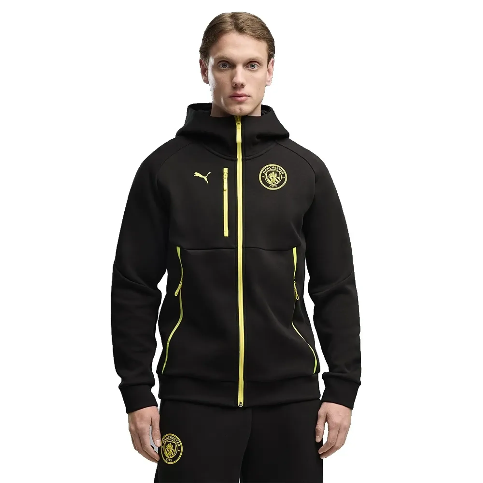 Manchester City PUMATECH Full-Zip Hoodie Men in Black | Size 3XL