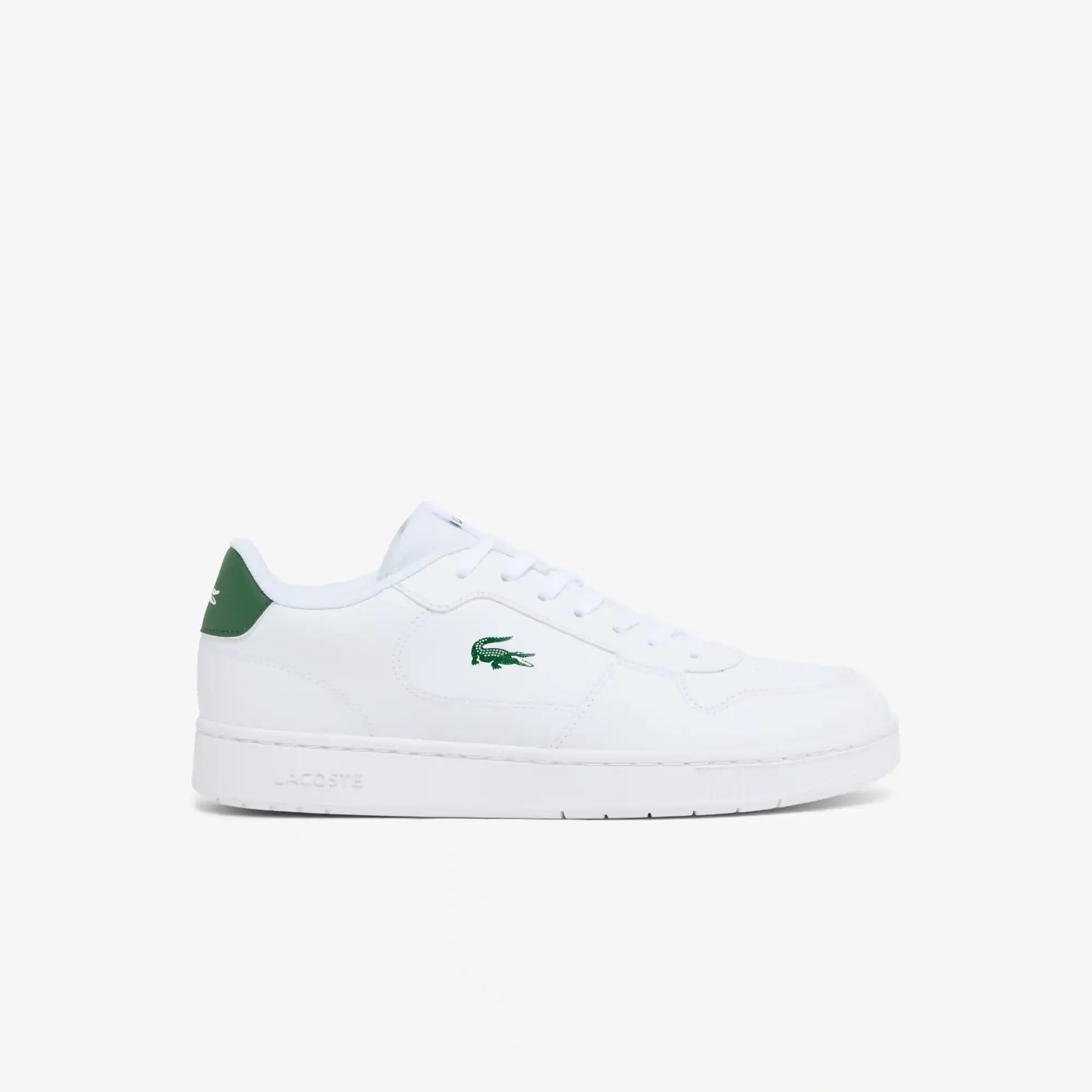 Lacoste Junior's Court Ace Sneakers - White & Dark Green