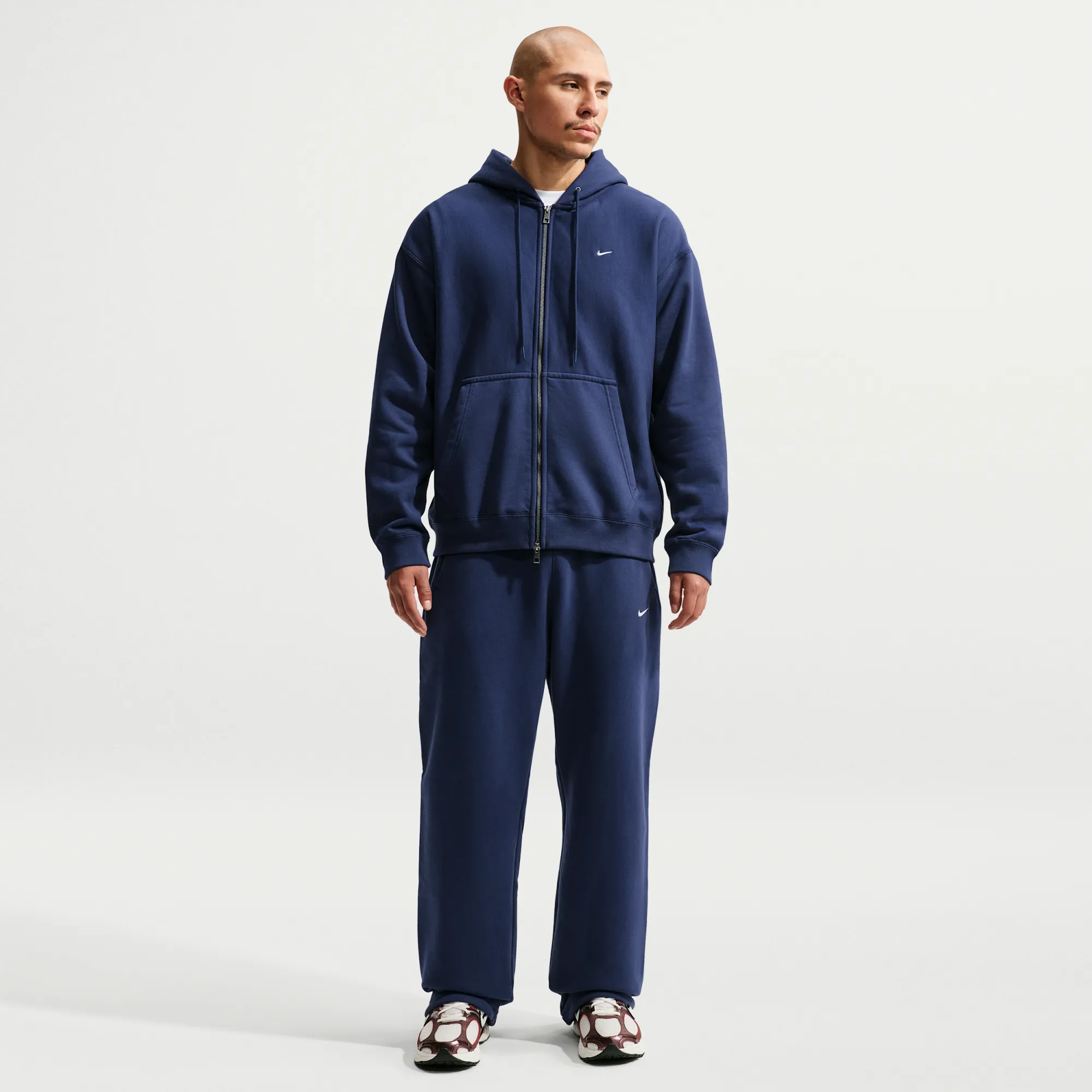 Nike Solo Fleece Men's Bungee Trousers - Blue - Fleece