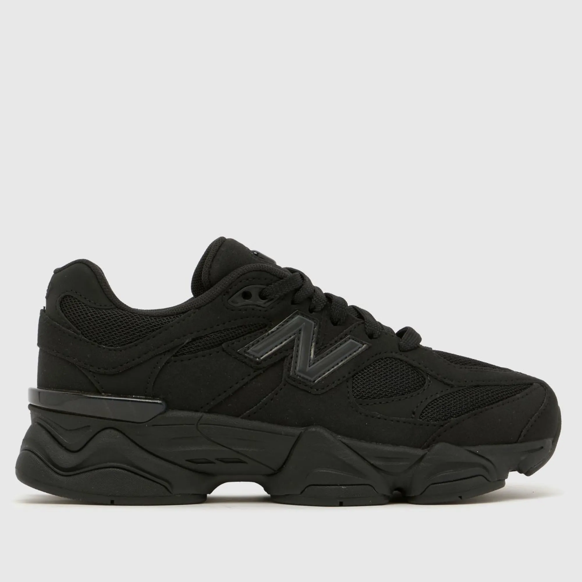 New Balance Kids 9060 Lace in Black/Grey Synthetic