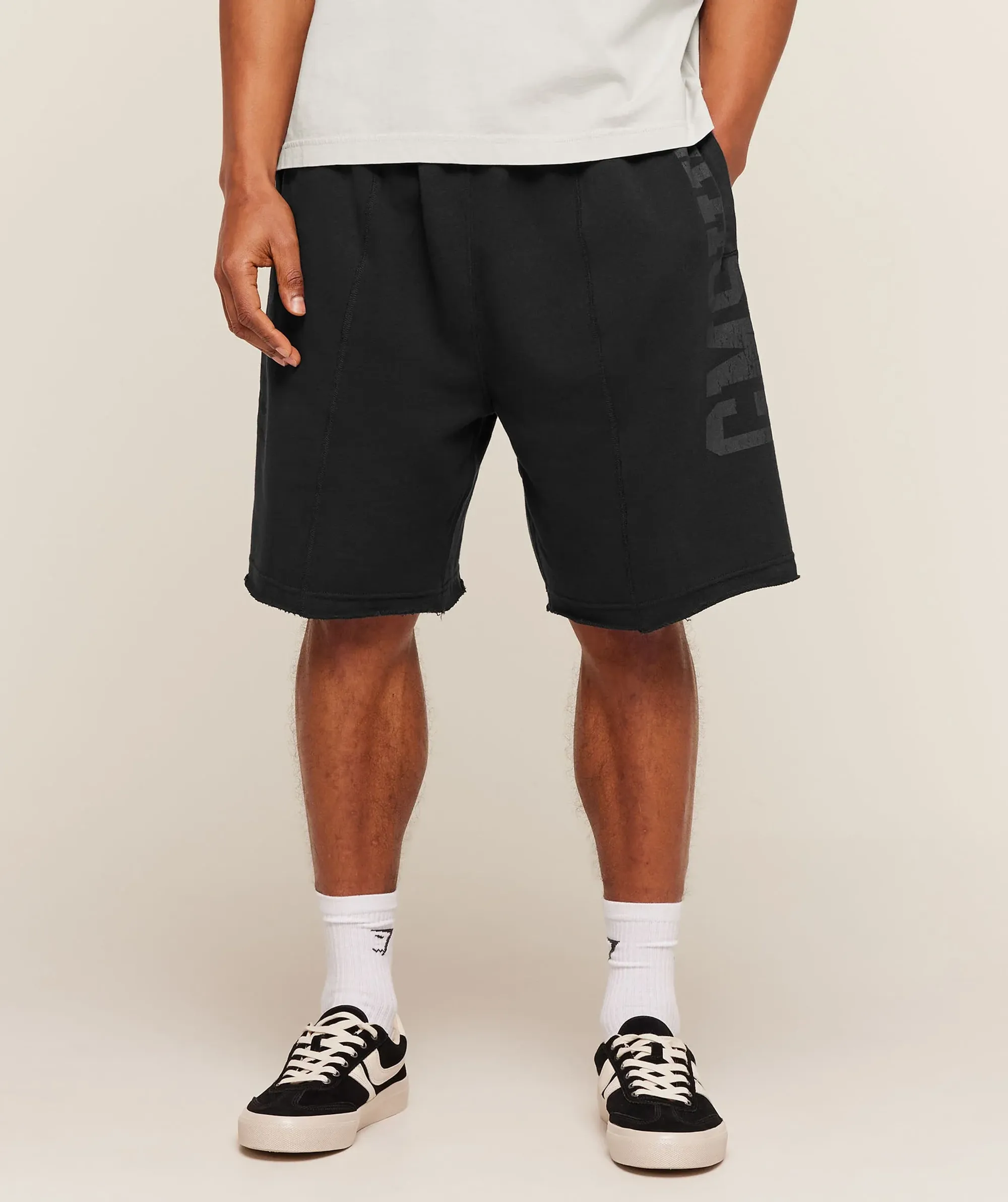 Gymshark Accent Graphic Sweat Shorts - Black