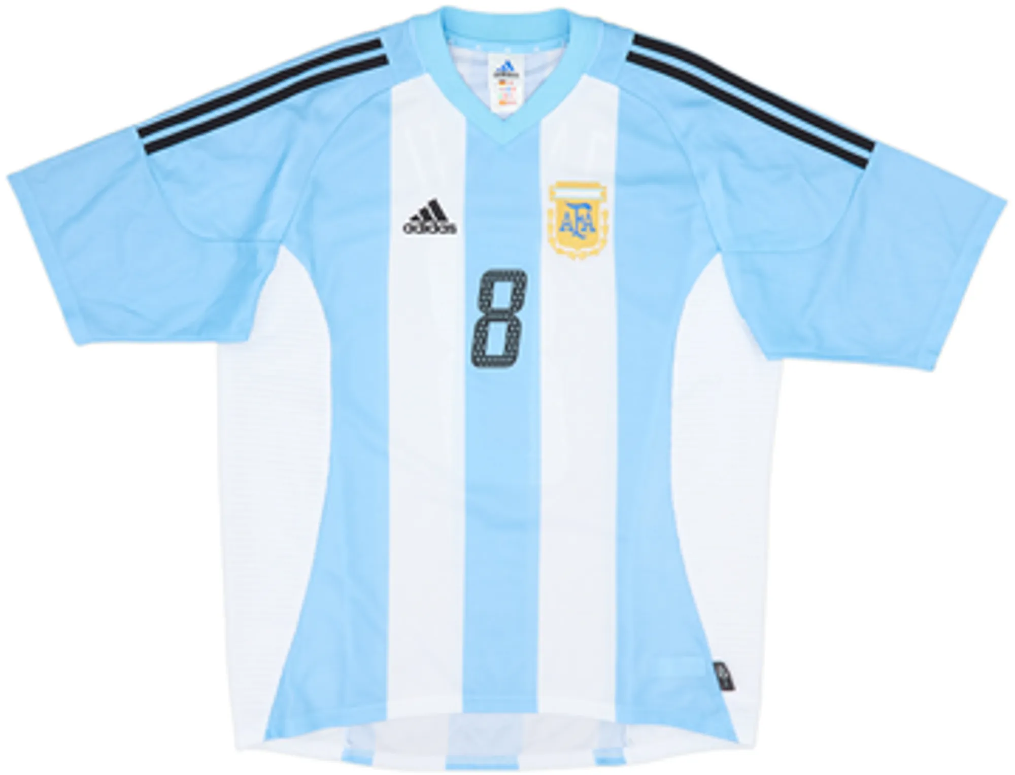 2002-04 Argentina Home Shirt Zanetti #8 - 9/10 - (M)
