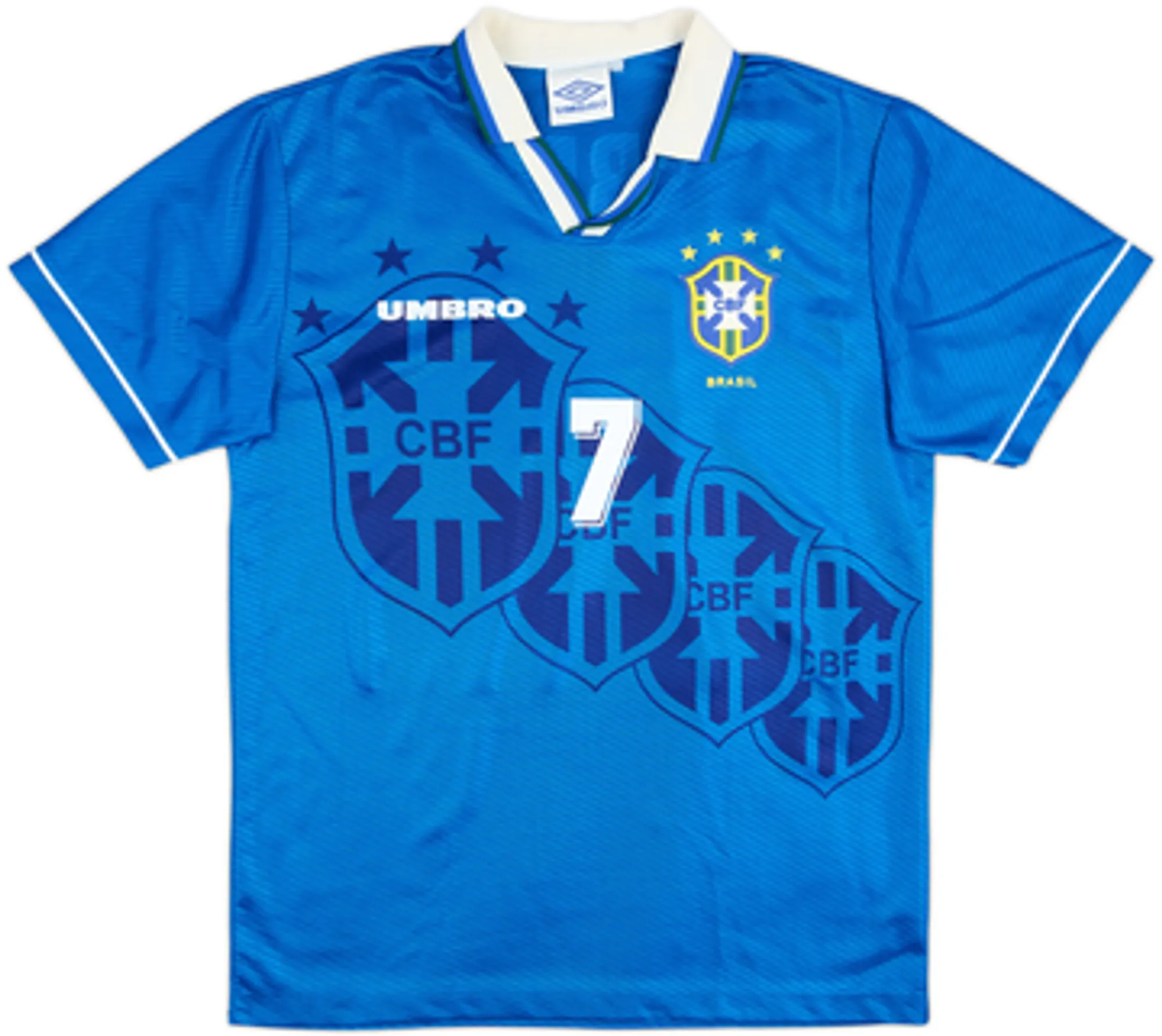 1994-97 Brazil Away Shirt Bebeto #7 - 7/10 - (XL)