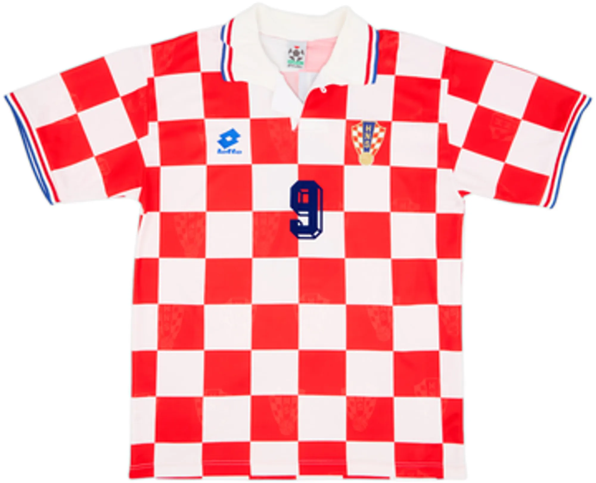 1996-98 Croatia Home Shirt Suker #9 - 6/10 - (XL)