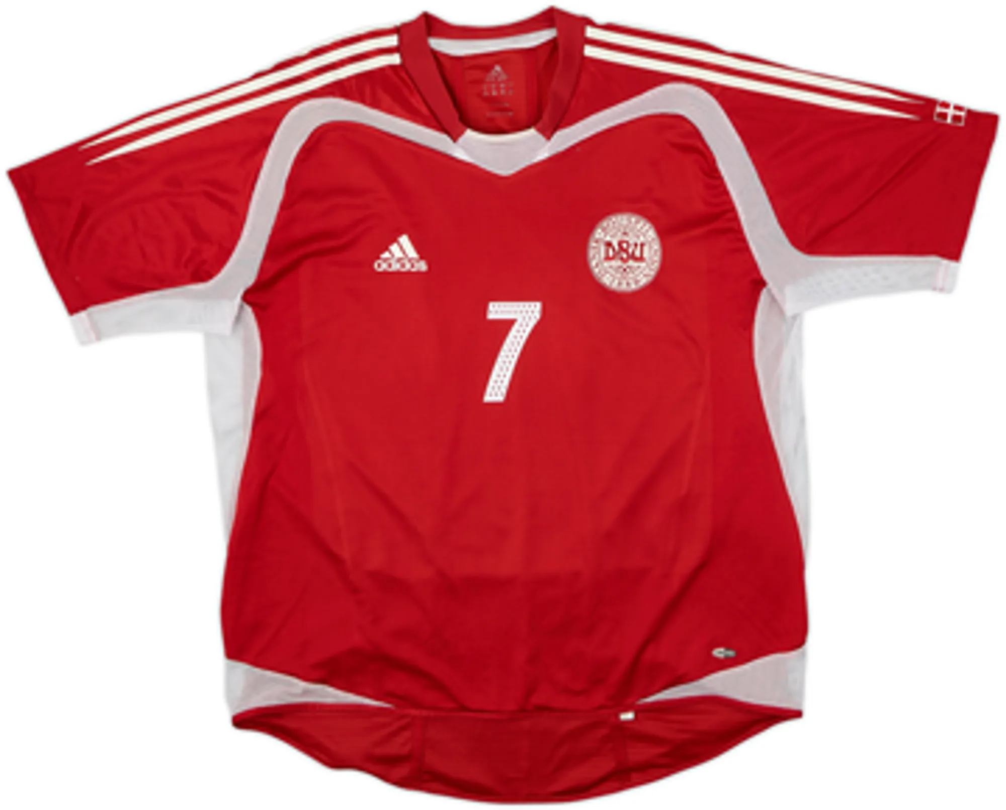 2004-05 Denmark Player Issue Home Shirt Gravesen #7 - 6/10 - (XL)
