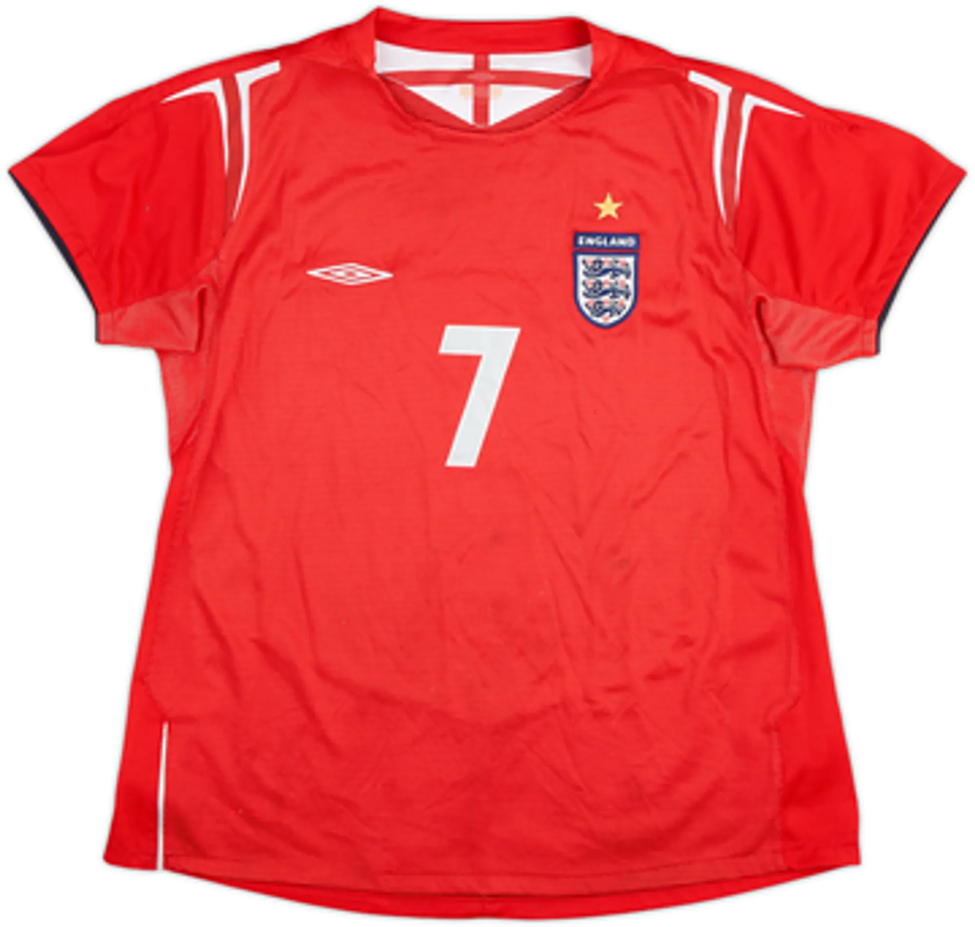 2004-06 England Away Shirt Beckham #7 - 6/10 - (Women's M)