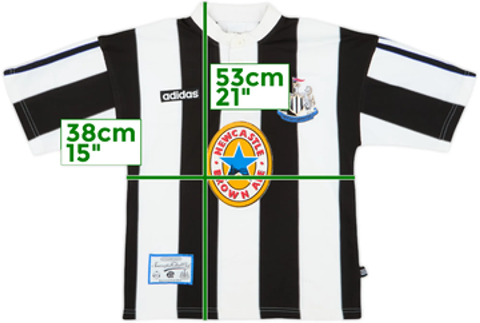 1995-97 Newcastle Home Shirt - 10/10 - (M.Boys)