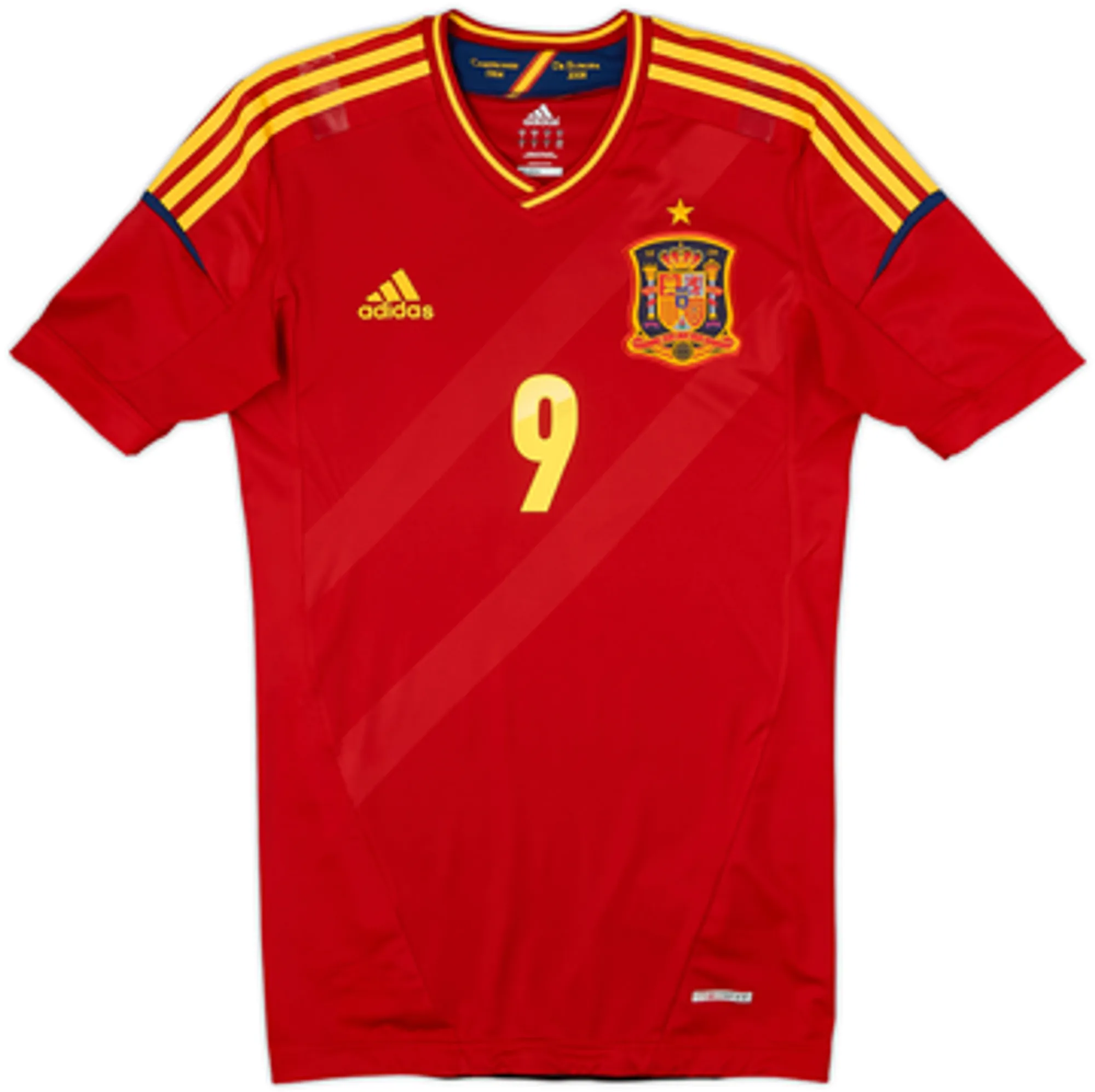 2011-12 Spain TechFit Player Issue Home Shirt Torres #9 - 6/10 - (M)