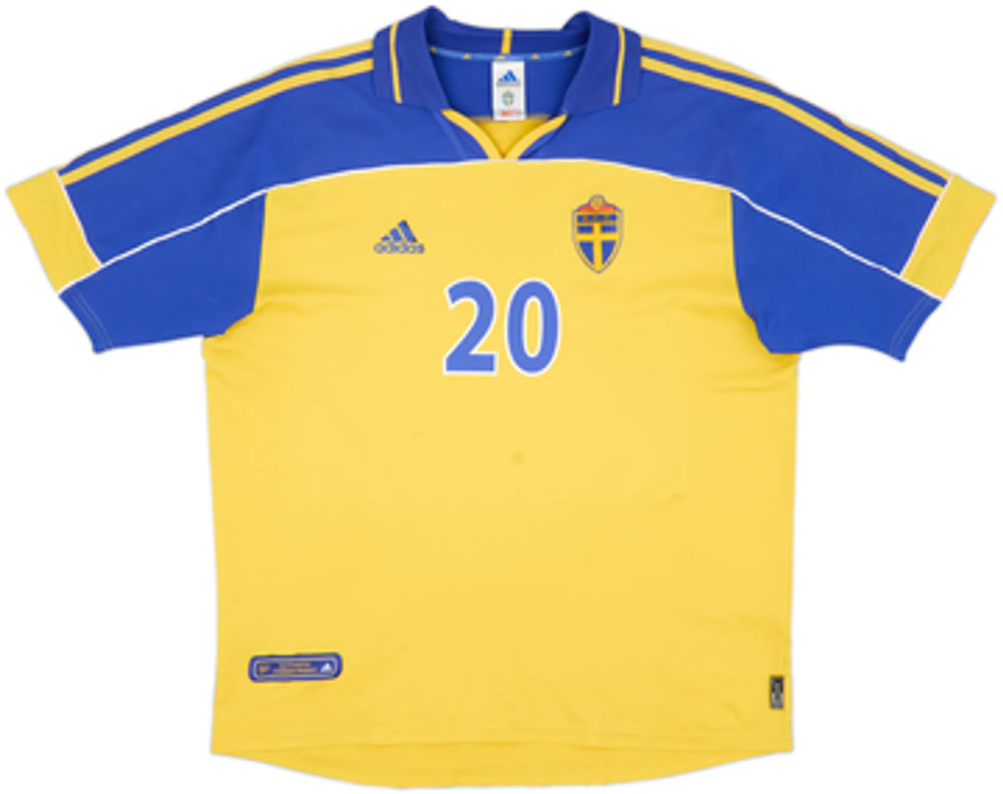 2000-02 Sweden Home Shirt Larsson #20 - 7/10 - (XL)