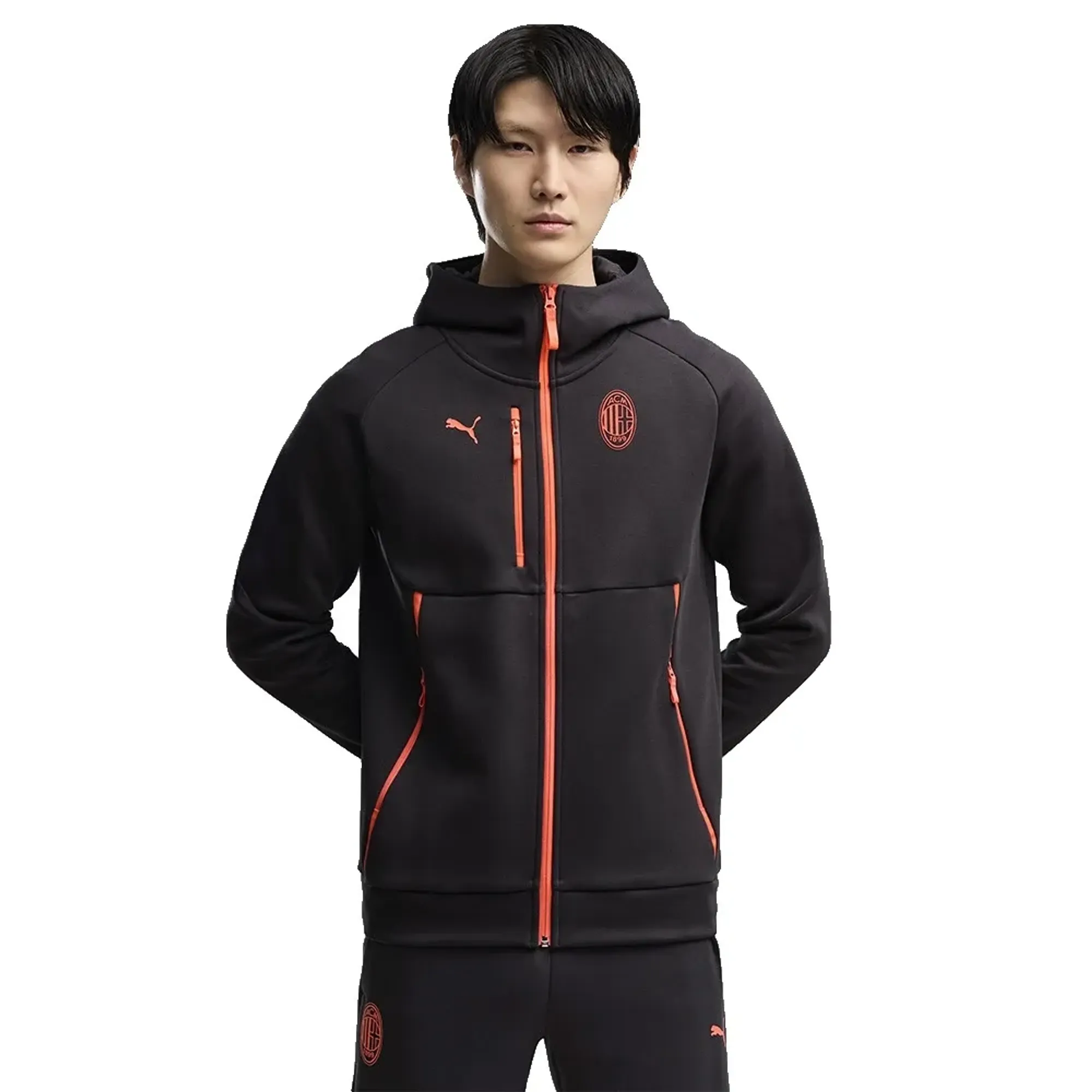 Puma Ac Milan Tech Full Zip Sweatshirt