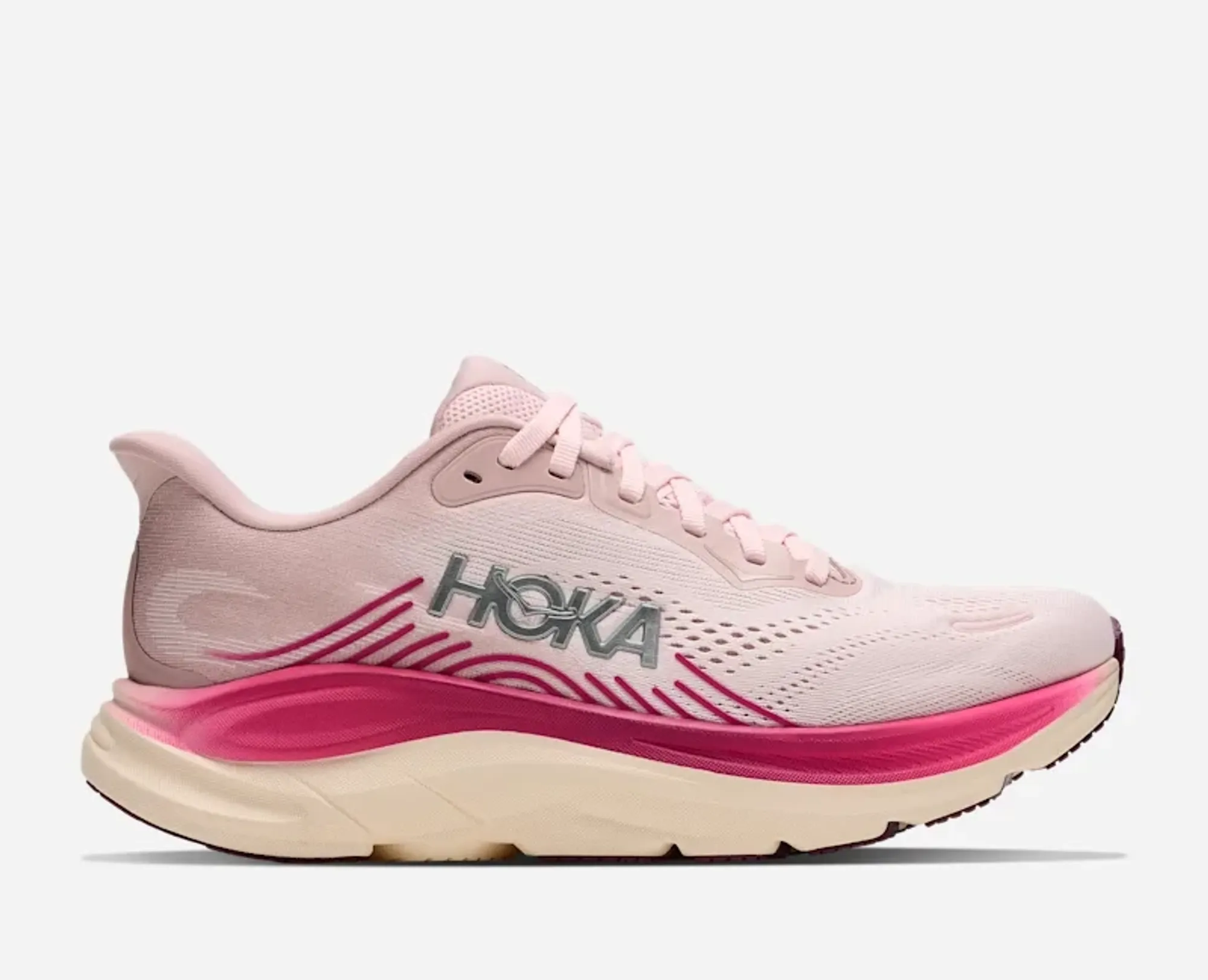 Hoka Women's Clifton 11 Road Running Shoes In Pink Opal/Alabaster