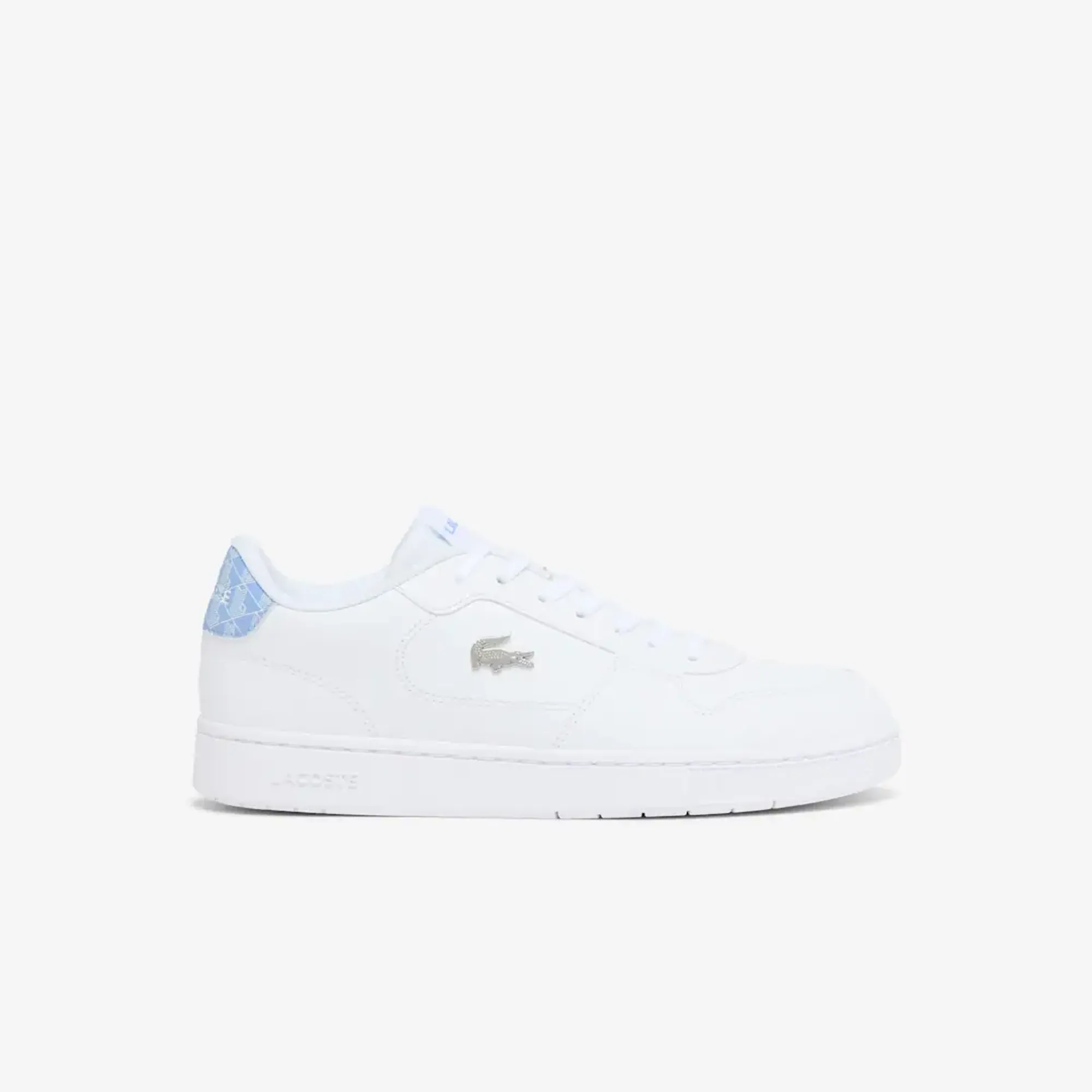 Lacoste Junior's Court Ace Sneakers - White & Blue