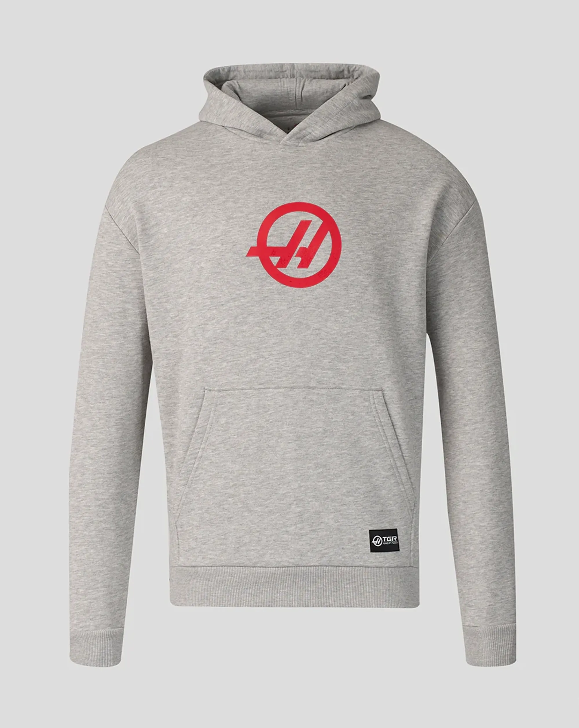 Castore Official Haas Team Unisex Relaxed Pullover Hoodie - Grey Marl