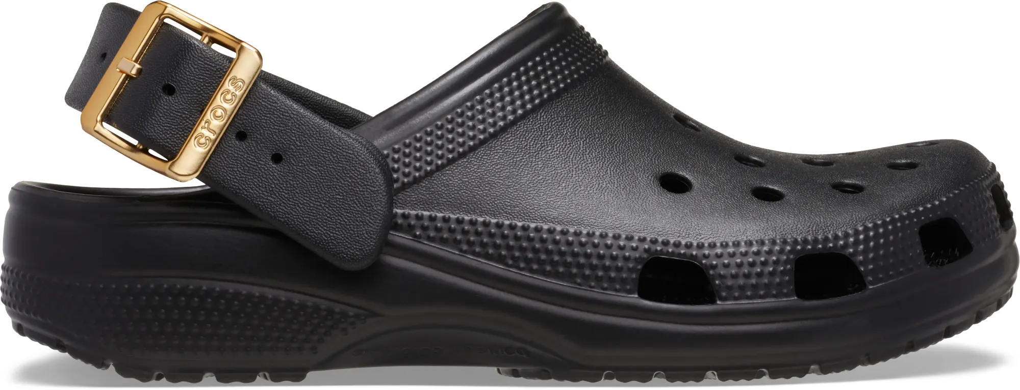 Crocs | Unisex | Classic Metallic Buckle | Clogs | Black | W2/M1
