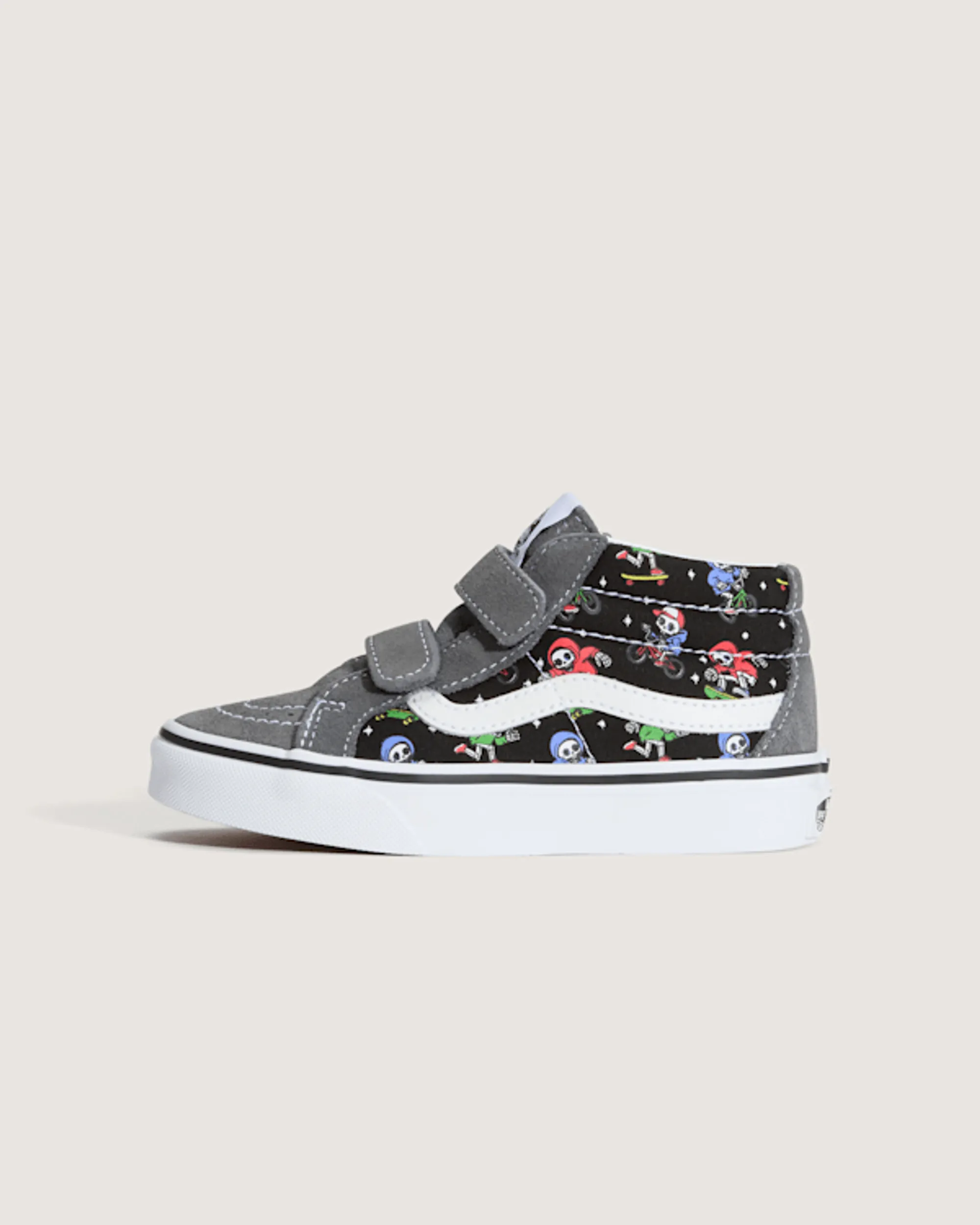 Vans - Kids Sk8-Mid V Shoes (4-8 Years), Grey