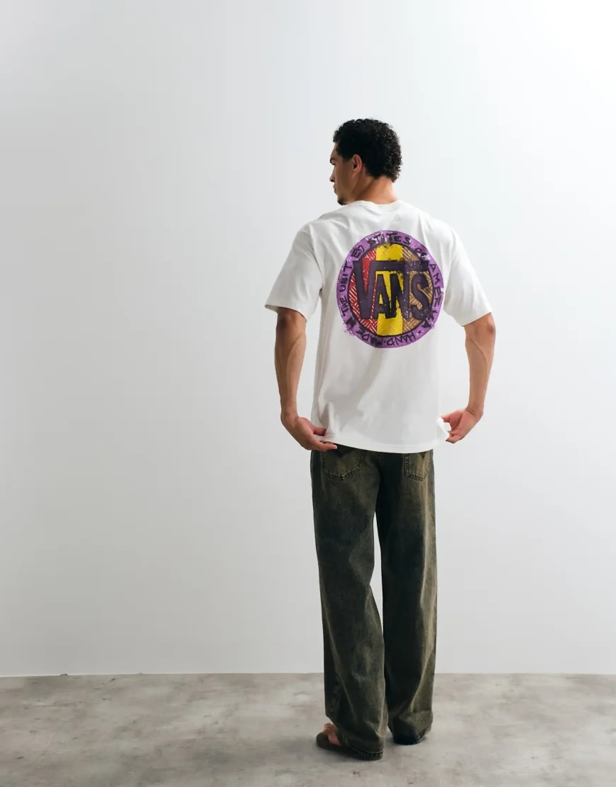 Vans - Blotched Circle Ss Tee Marshmallow, Man, White