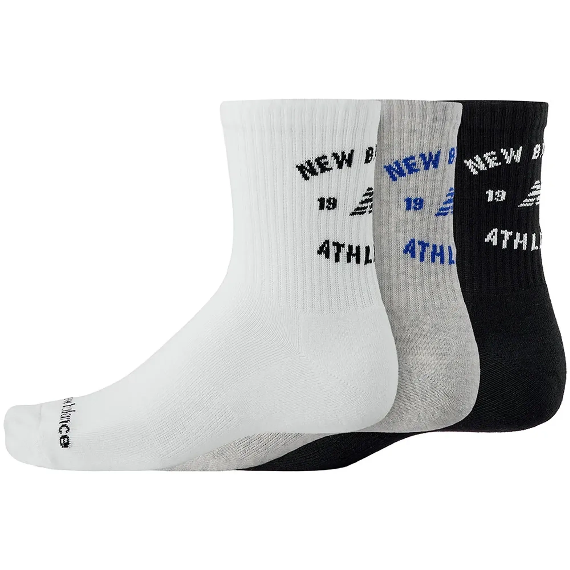 New Balance Graphics Qtr Crew Socks 3 Pairs