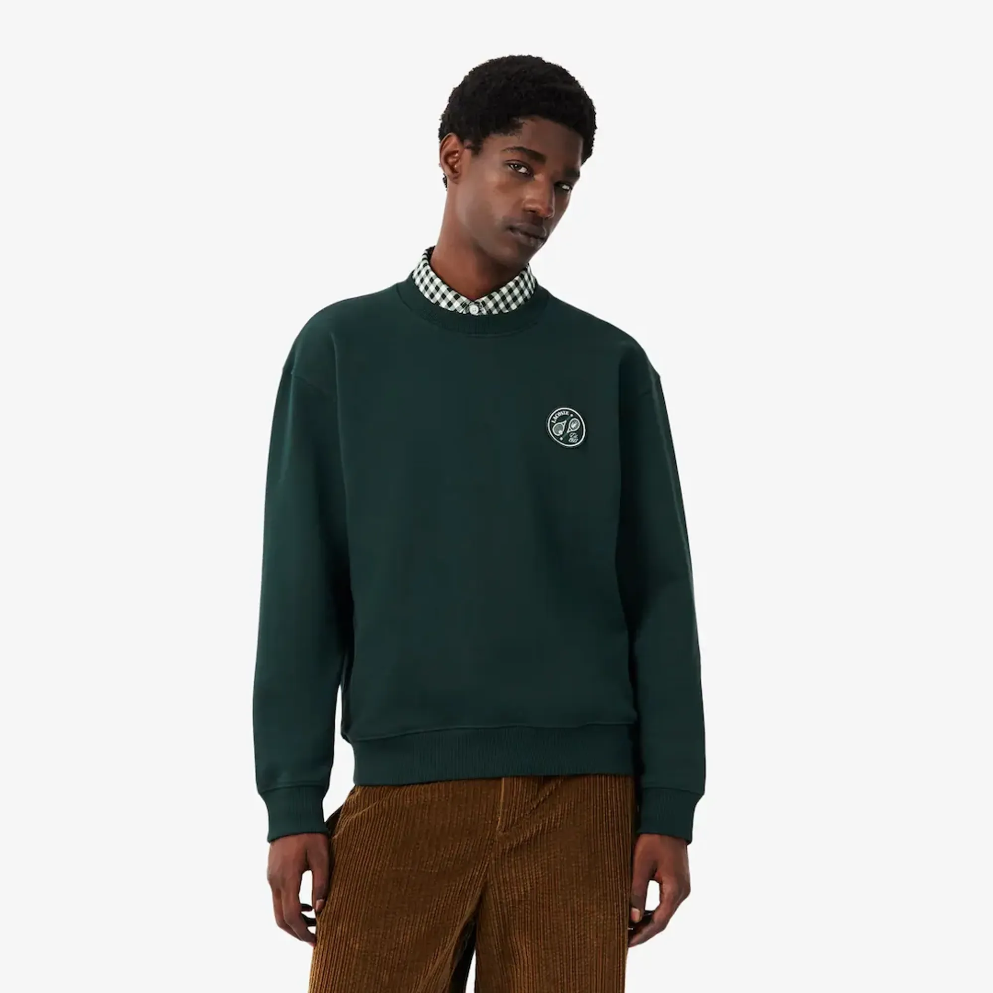 Lacoste Fleece Badge Sweatshirt - Sinople Green