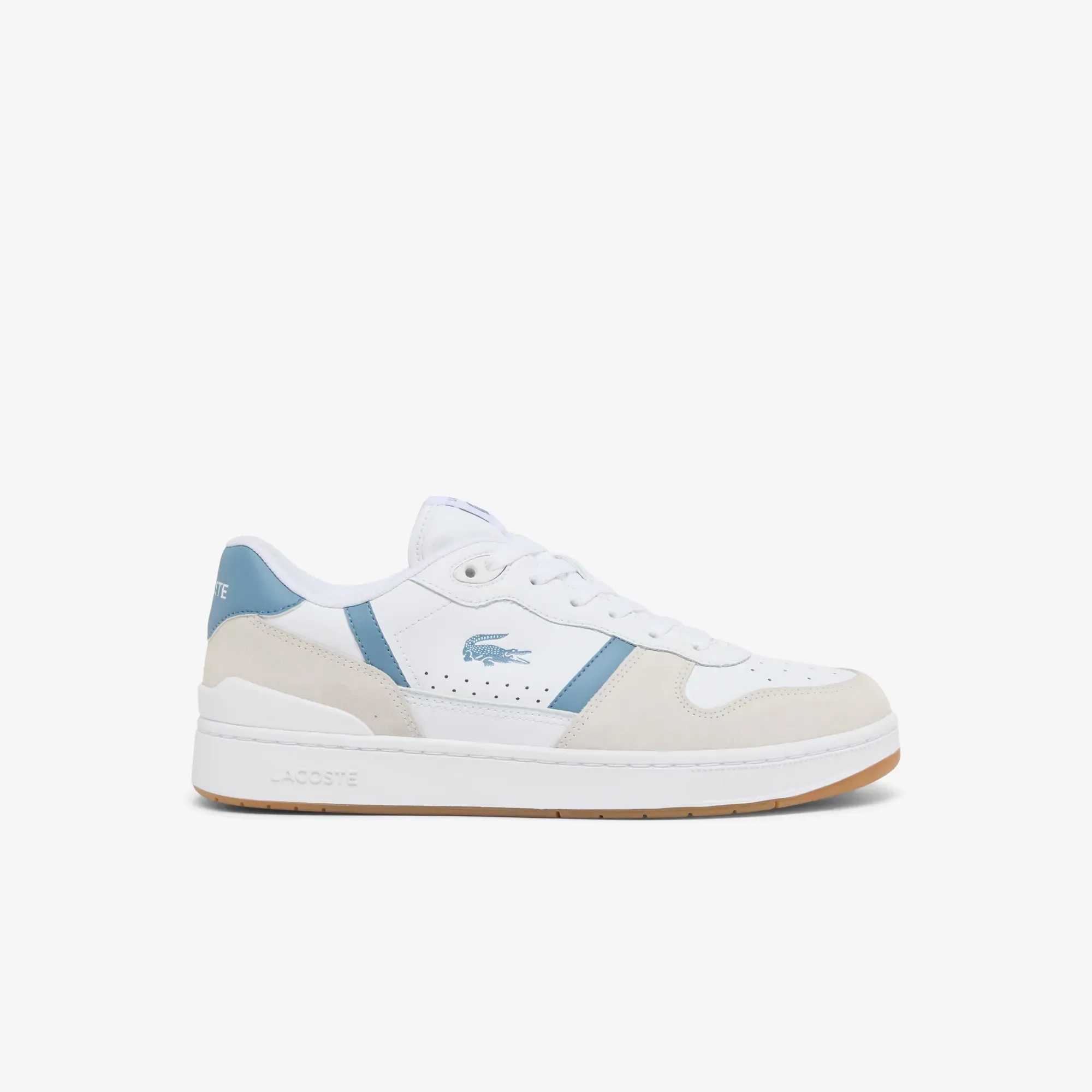 Lacoste Men's T-Clip Set Leather Sneakers - White & Blue