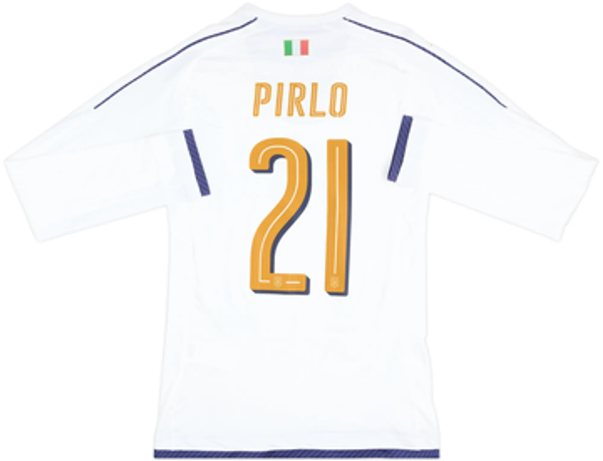 2016-17 Italy Tribute Player Issue (ACTV Fit) Away L/S Shirt Pirlo #21 - 10/10 - (L)