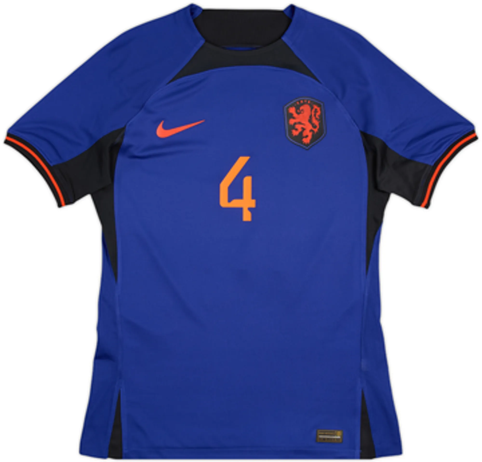 2022-23 Netherlands Authentic Away Shirt Virgil #4 - 9/10 - (L)