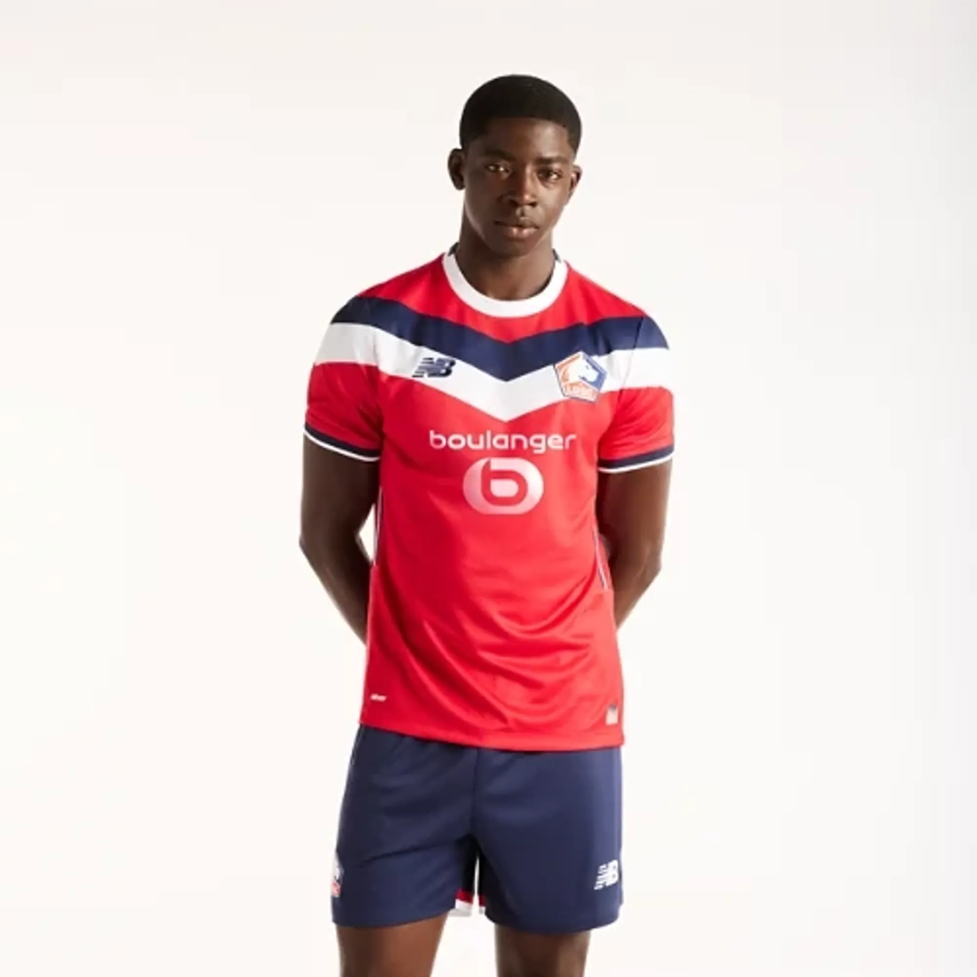 New Balance Men's LOSC Lille 26/27 Home Short Sleeve Jersey Polyester