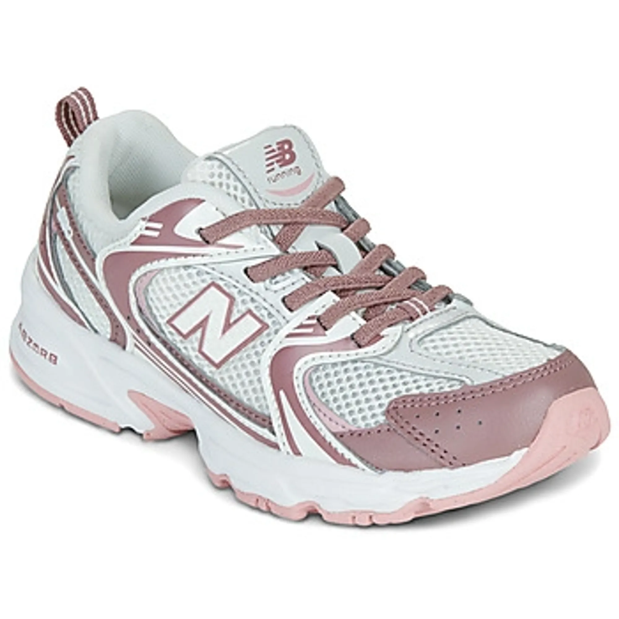 New Balance Kids 530 Bungee Lace in Pink/White Synthetic