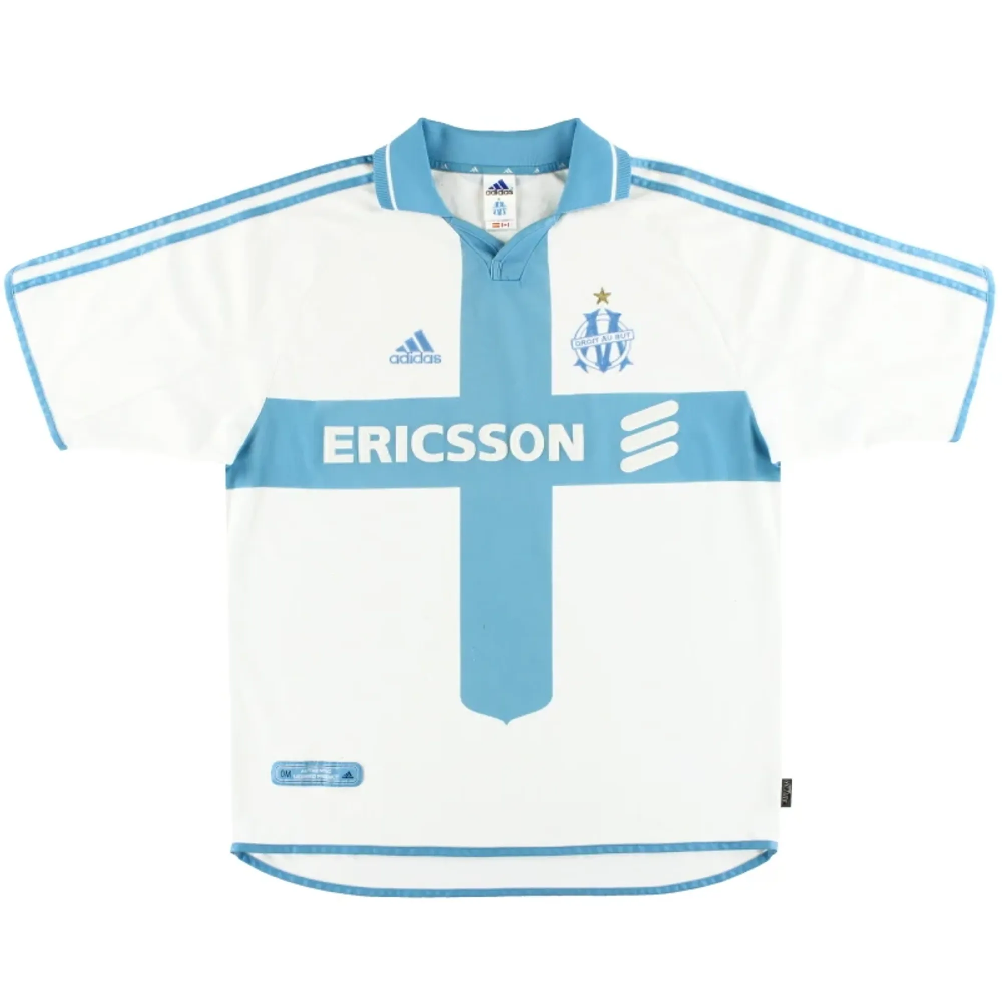 2000-01 Olympique Marseille adidas Home Shirt S - Olympique Marseille / Very Good 