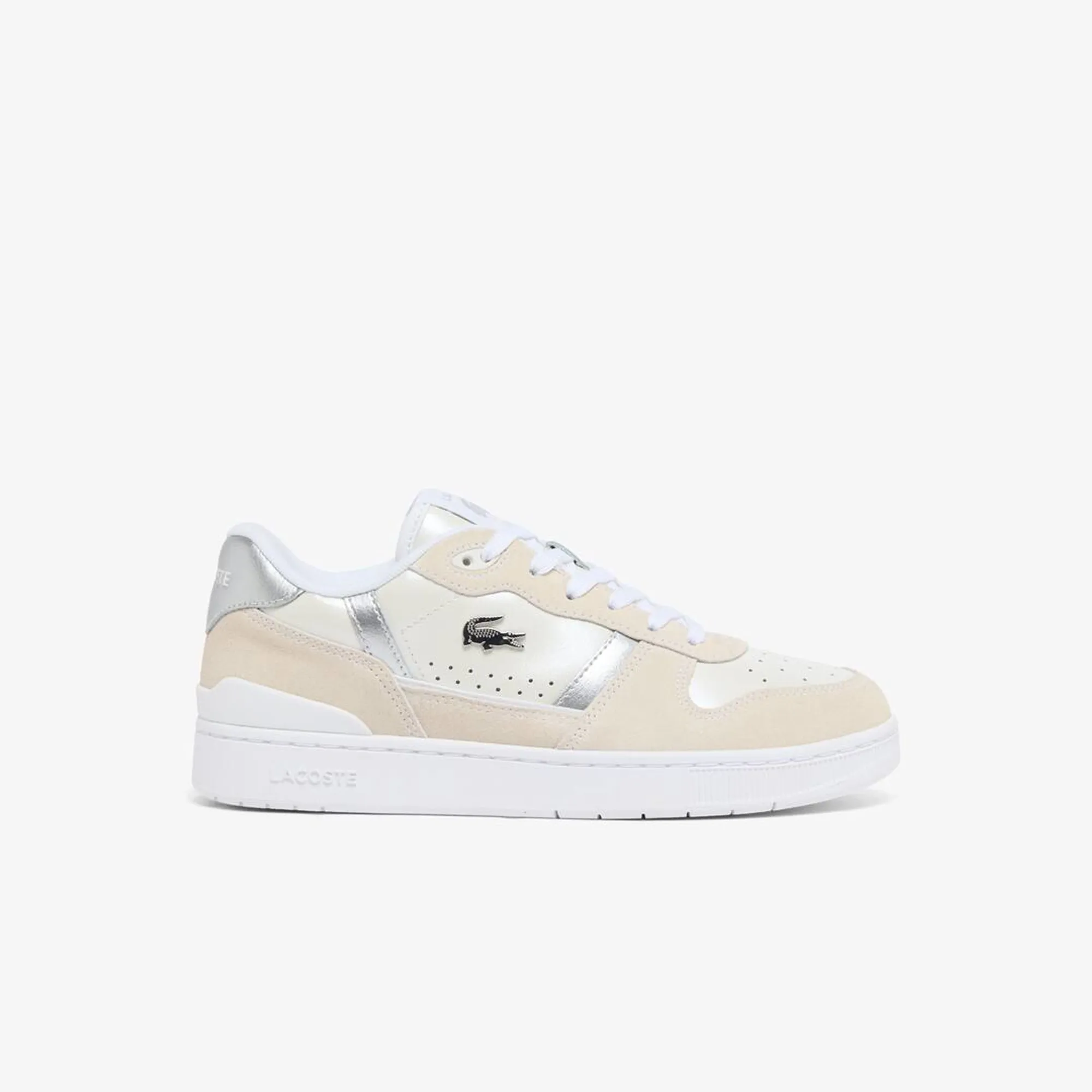 Lacoste Women’s T-Clip Set Leather Sneakers - White & Off White