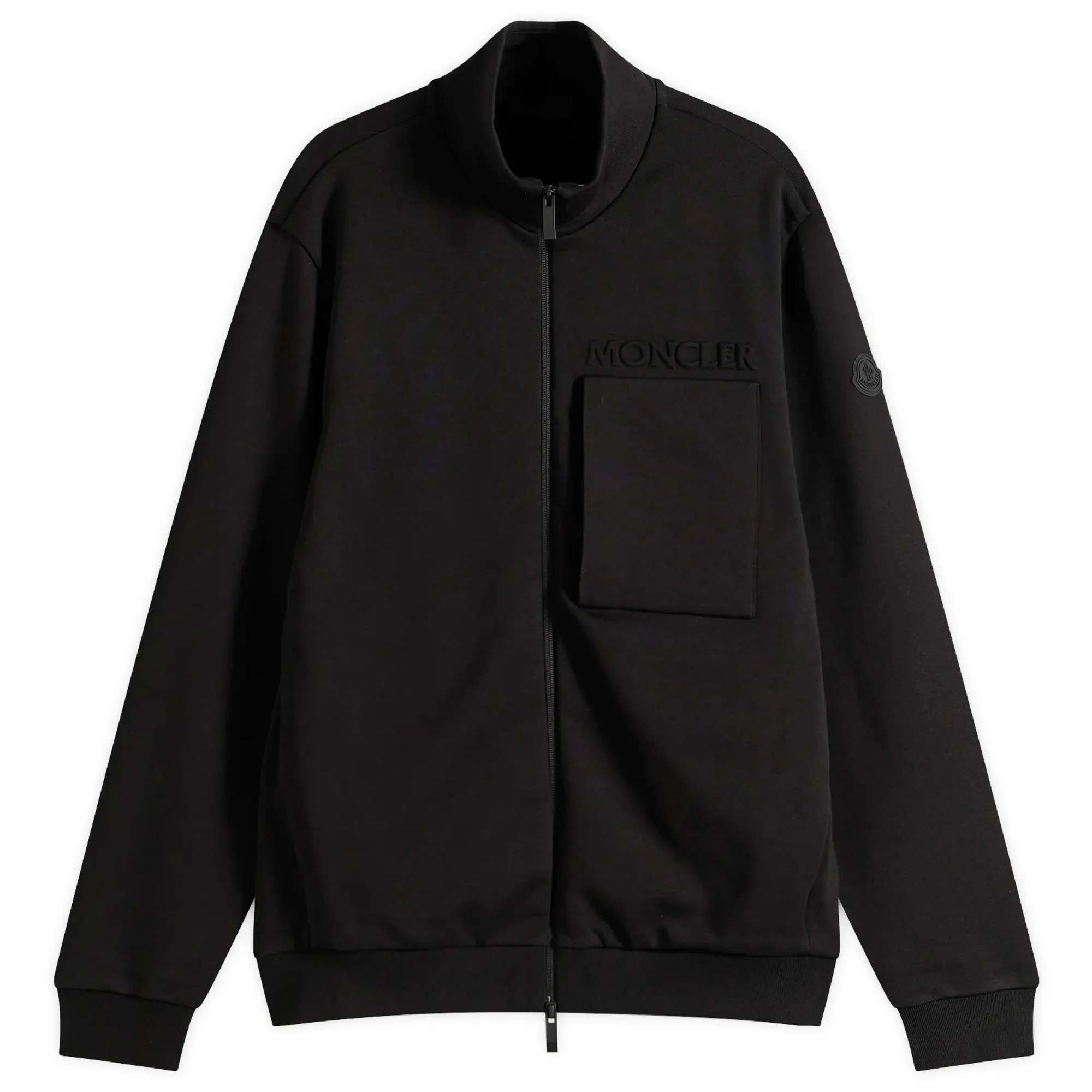 Moncler Men's Fleece Zip Up Jacket Black