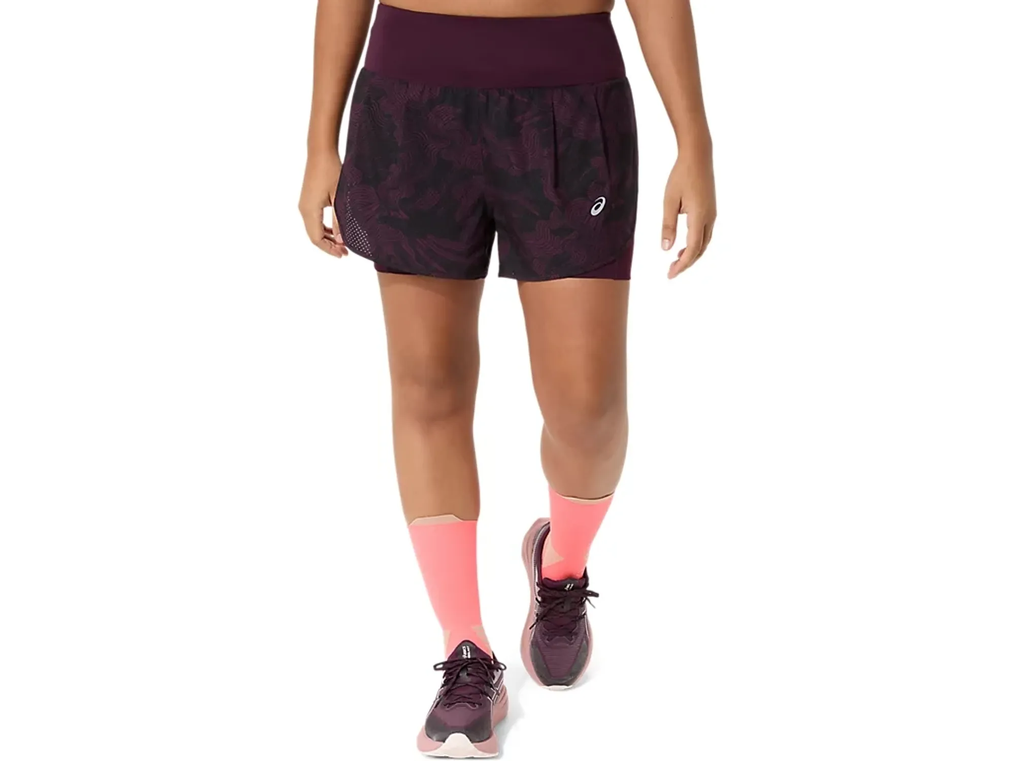 Asics Road All Over Print 2-N-1 3.5In Short