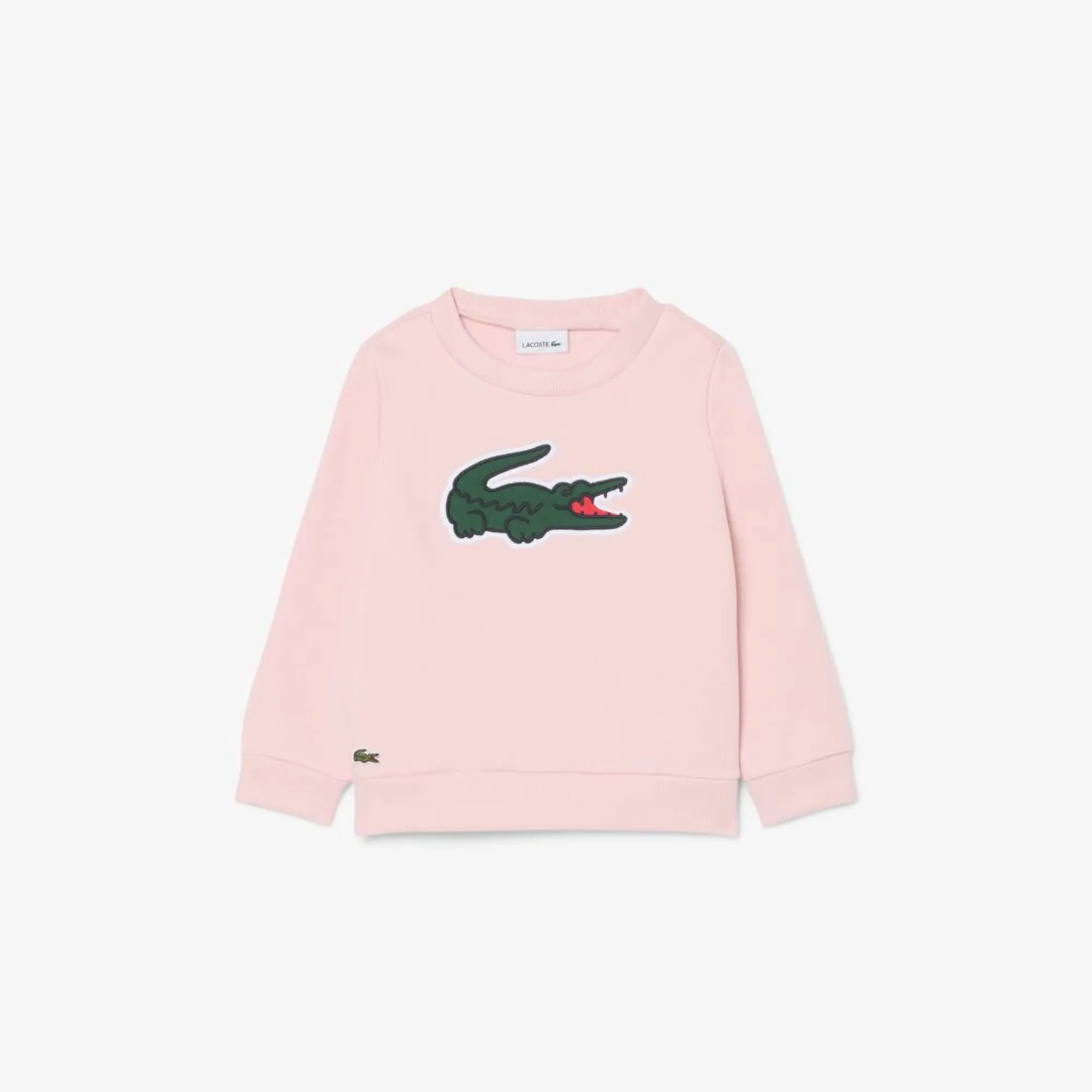 Lacoste Unisex Fleece Crocodile Hoodie - Light Pink