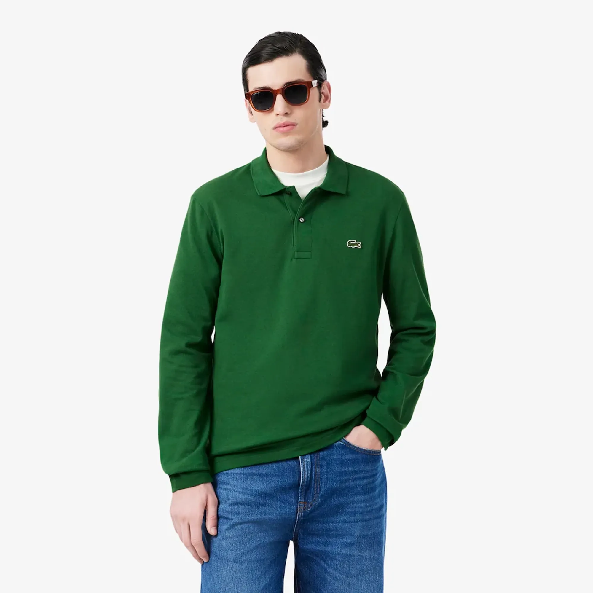 Lacoste Classic Fit Long Sleeved L.12.12 Polo Shirt - Vert