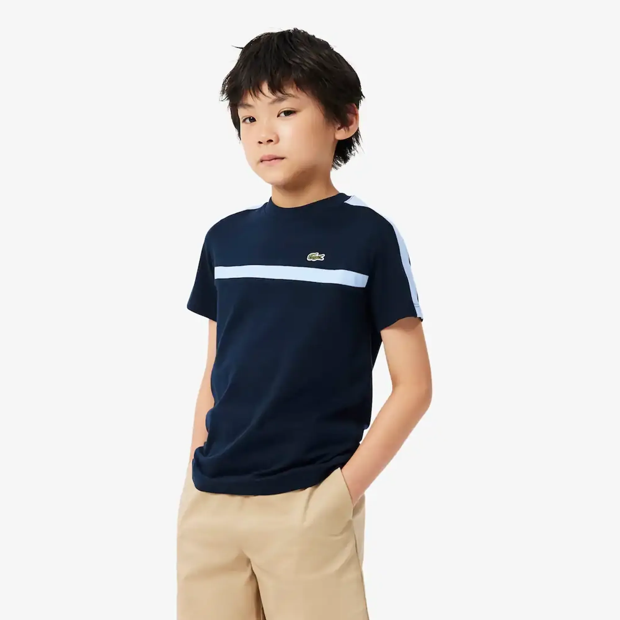 Lacoste Cotton Colour-Block T-shirt - Midnight Blue