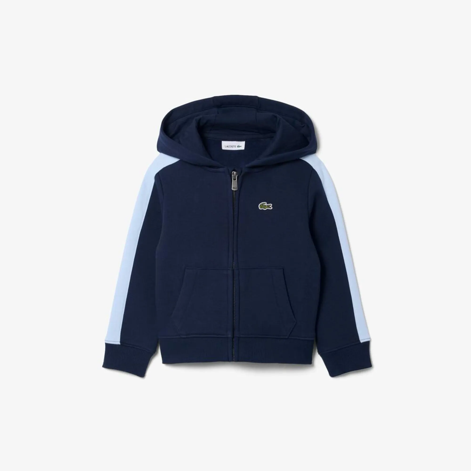 Lacoste Zipped Fleece Hoodie - Midnight Blue