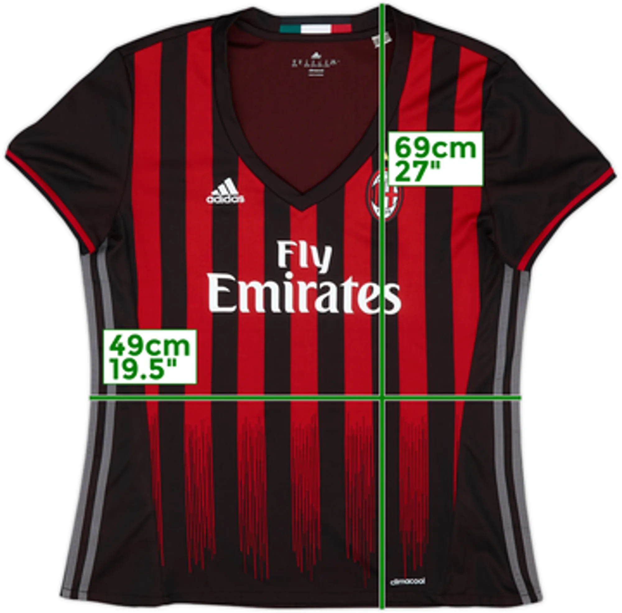 2016-17 AC Milan Home Shirt - 9/10 - (Women's XL)
