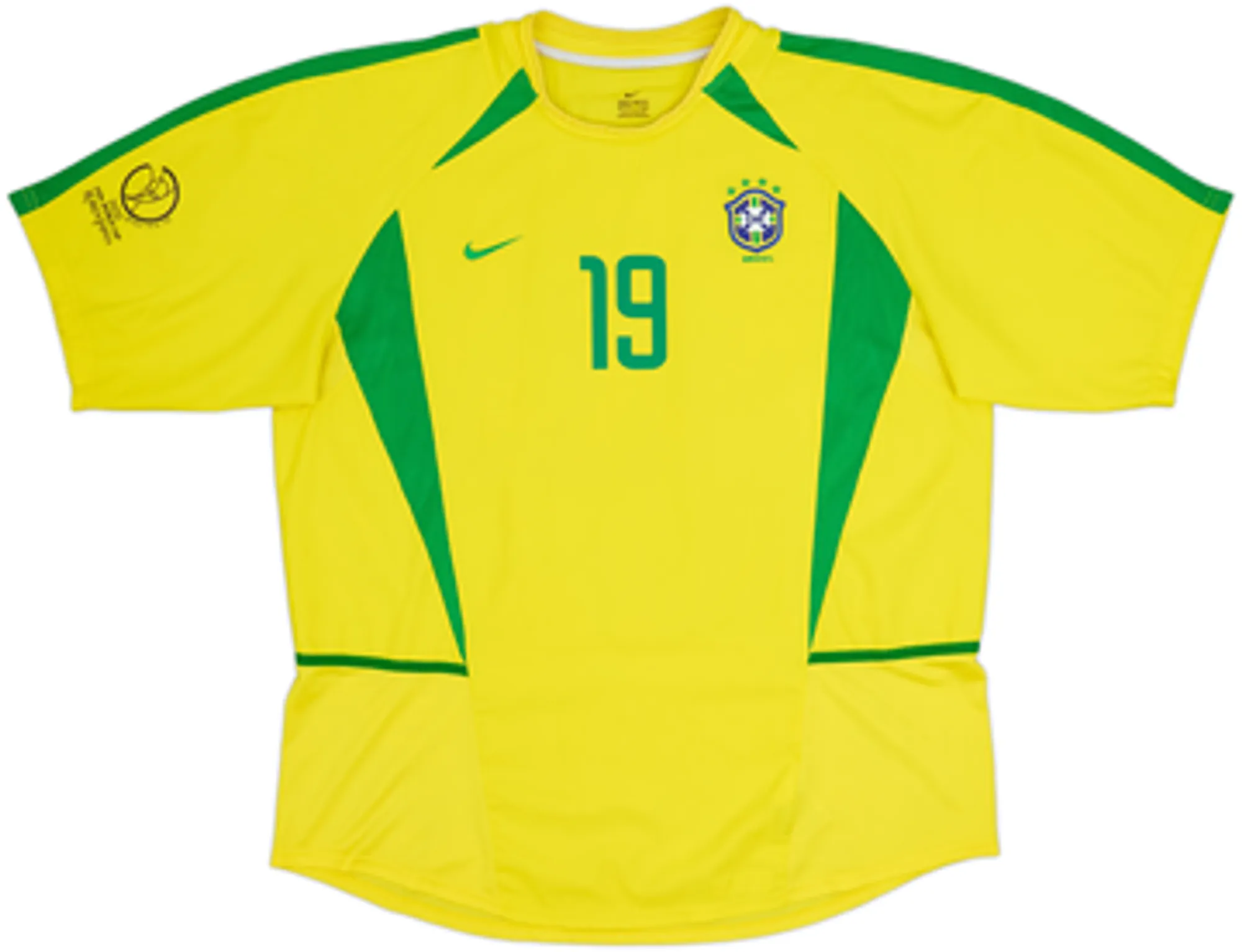 2002-04 Brazil Home Shirt Juninho #19 - 8/10 - (XXL)