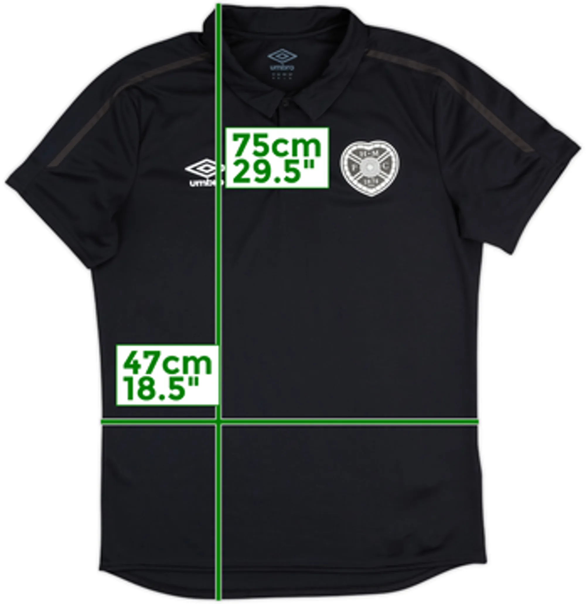 2018-19 Hearts Umbro Polo Shirt - 8/10 - (M)