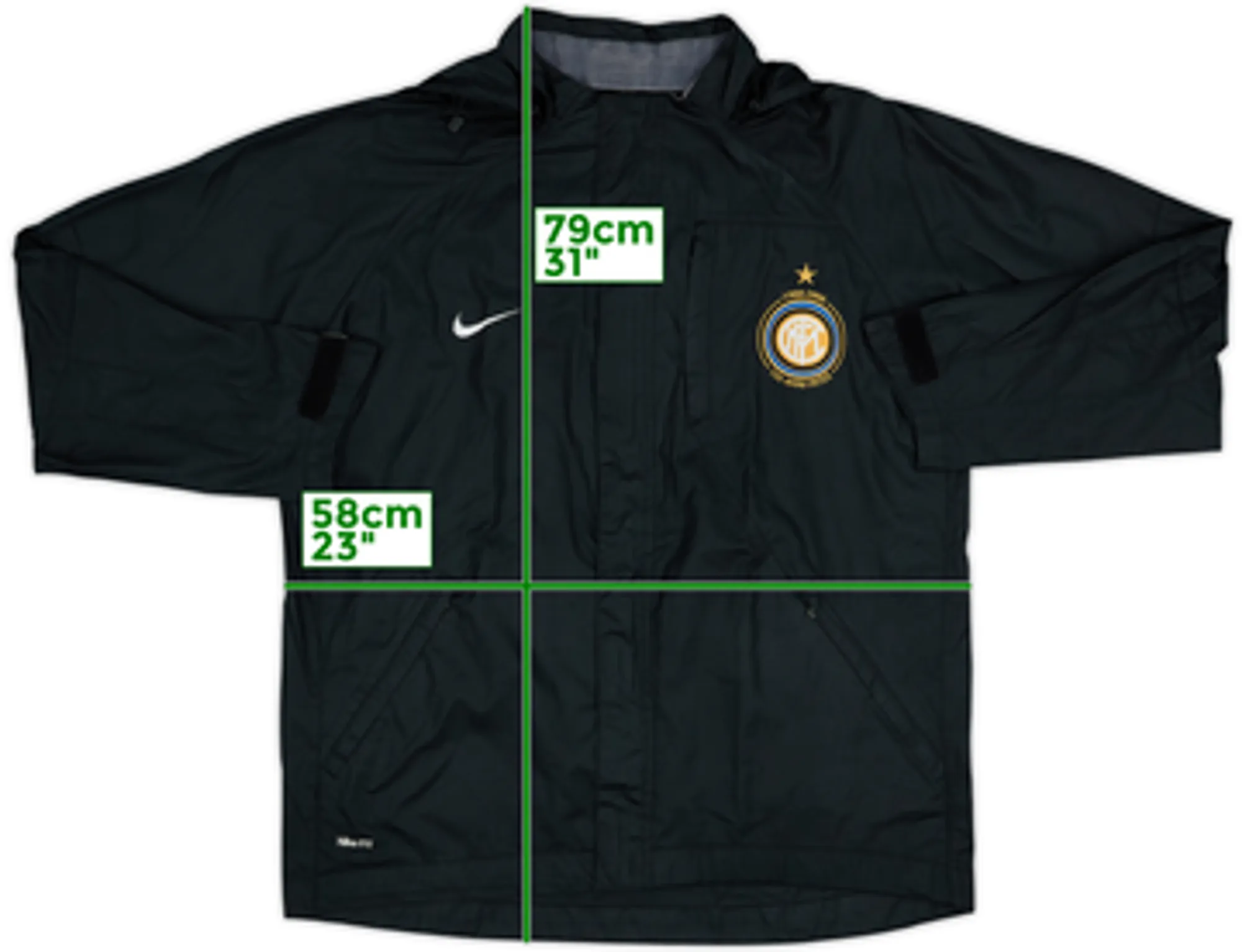 2008-09 Inter Milan Nike Hooded Rain Jacket - 8/10 - (M)