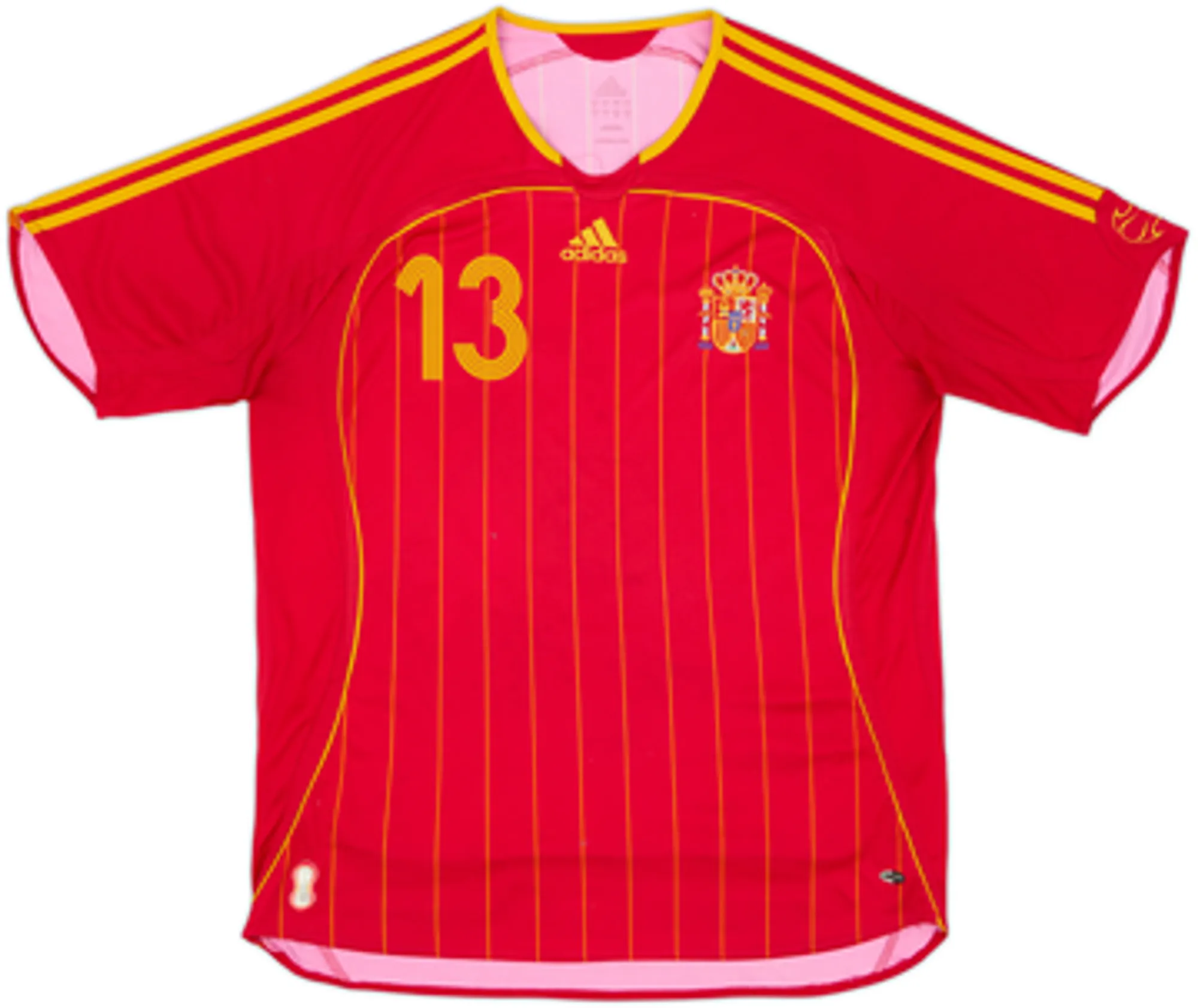 2006-08 Spain Home Shirt A.Iniesta #13 - 5/10 - (L)