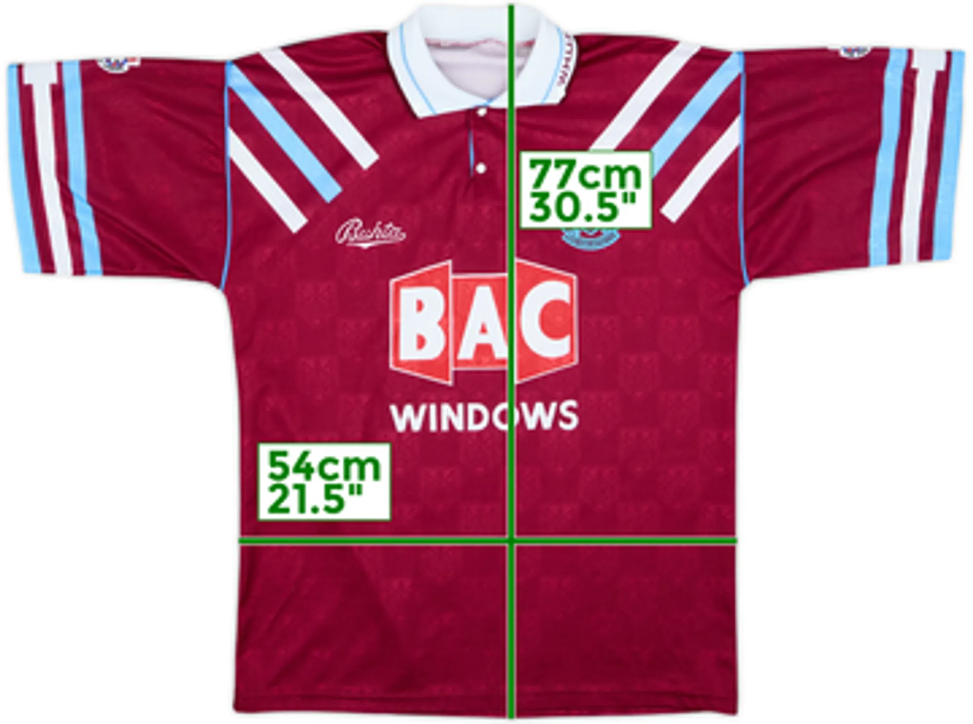 1991-92 West Ham Home Shirt - 9/10 - (L)