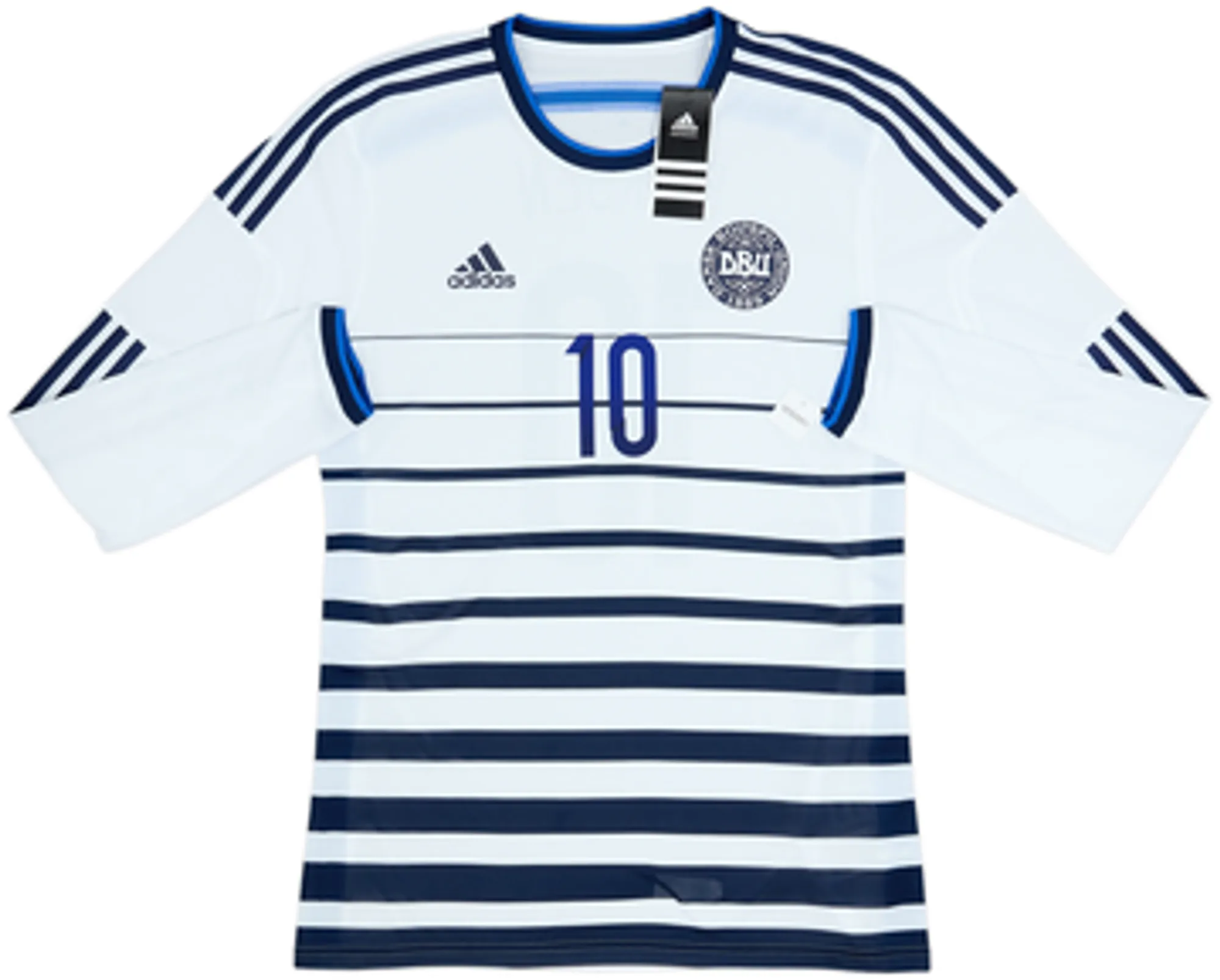 2014-15 Denmark Player Issue Away L/S Shirt Eriksen #10 (L)