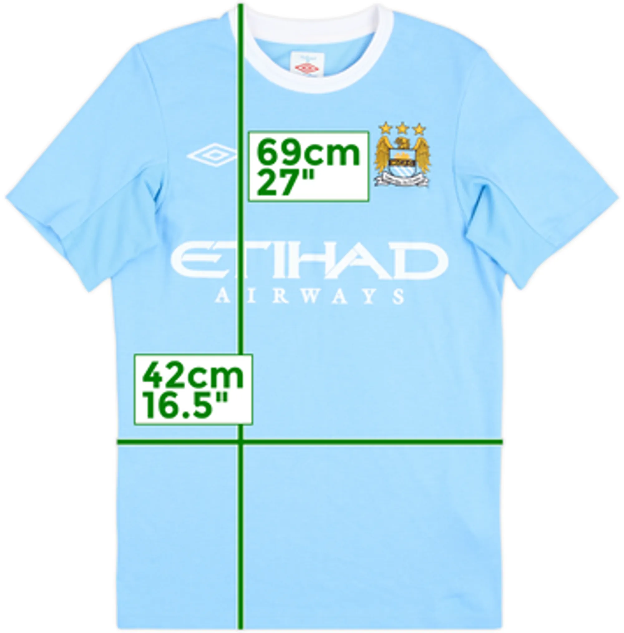 2009-10 Manchester City Home Shirt - 8/10 - (XL.Boys)