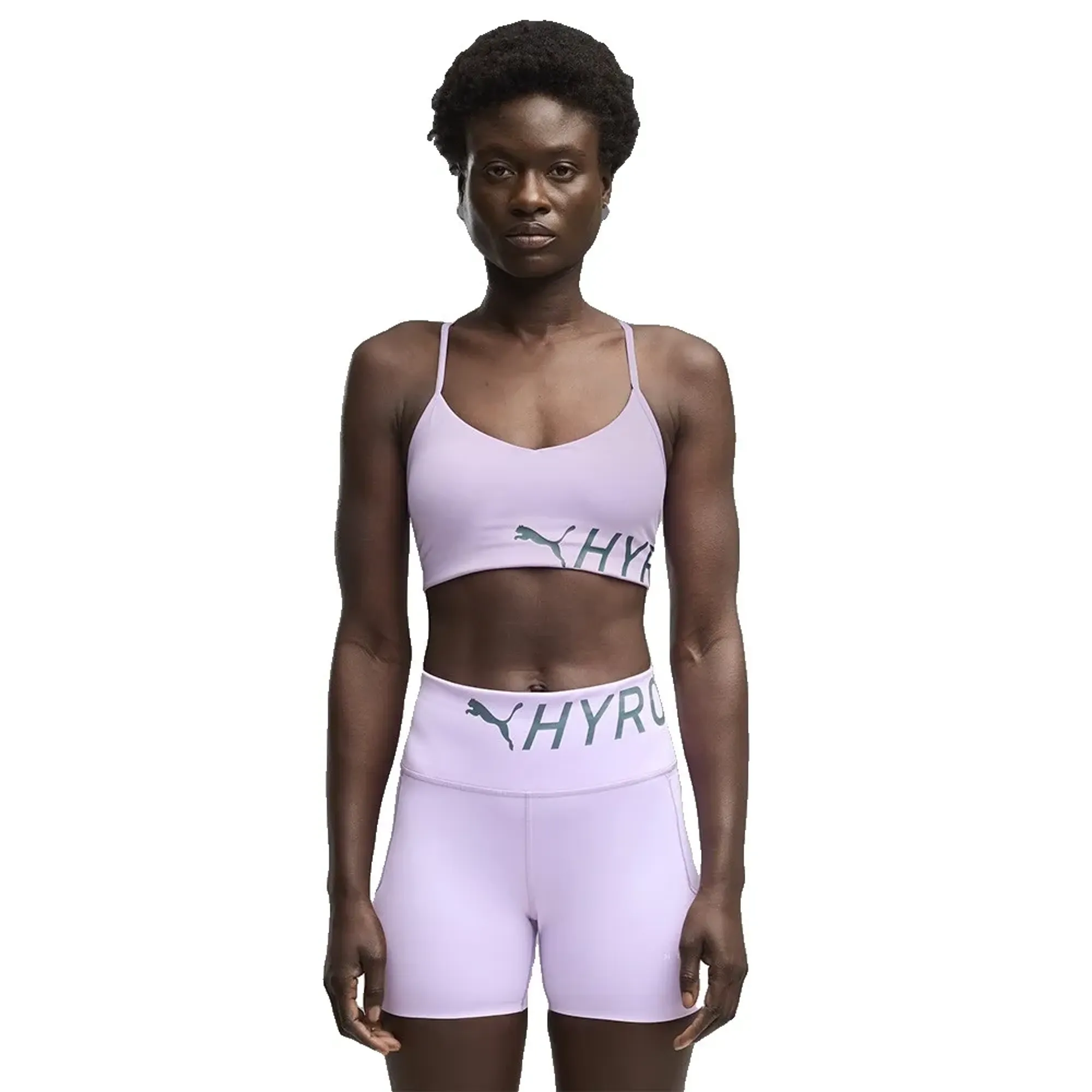 PUMA x HYROX Strappy PWRMODE Sports Bra Women in Purple | Size Large