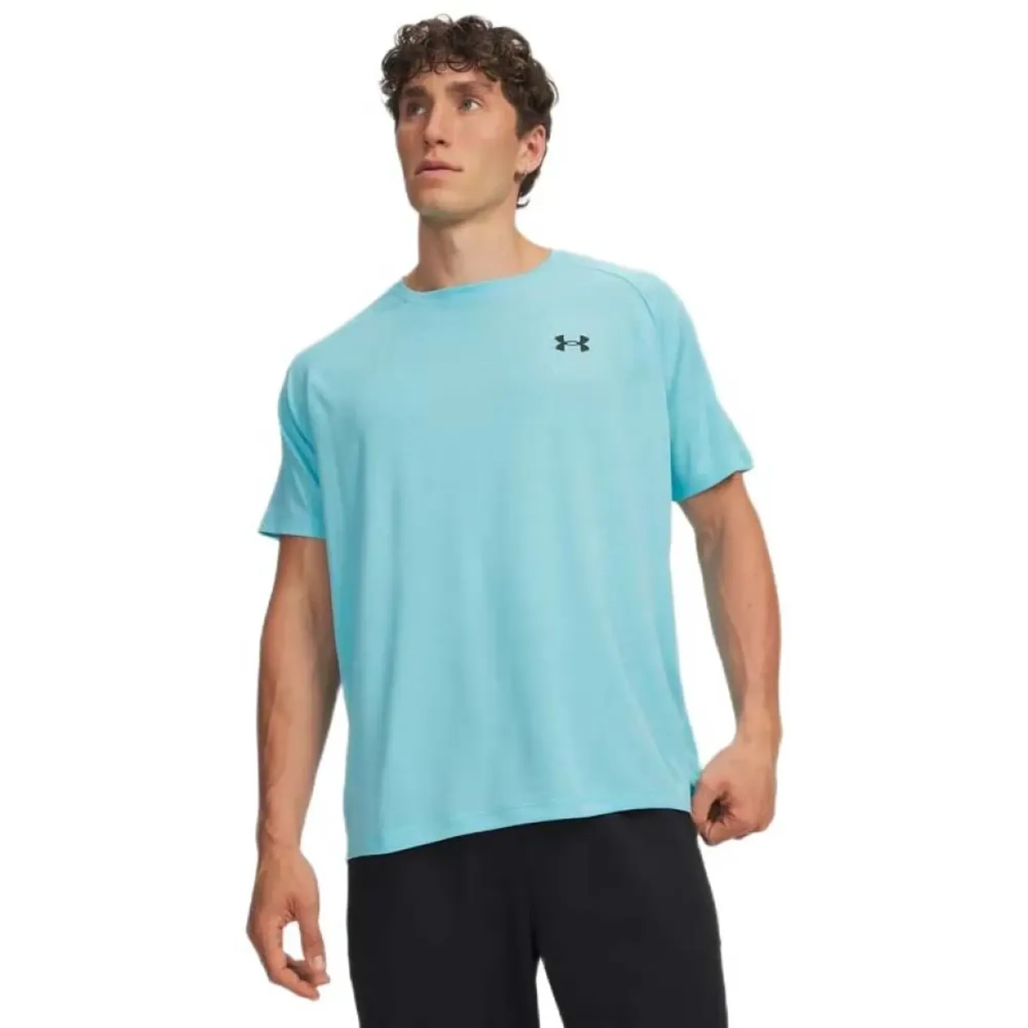 Under Armour  Tech™ Textured Men's Short Sleeve Fresco Blue / Black XS