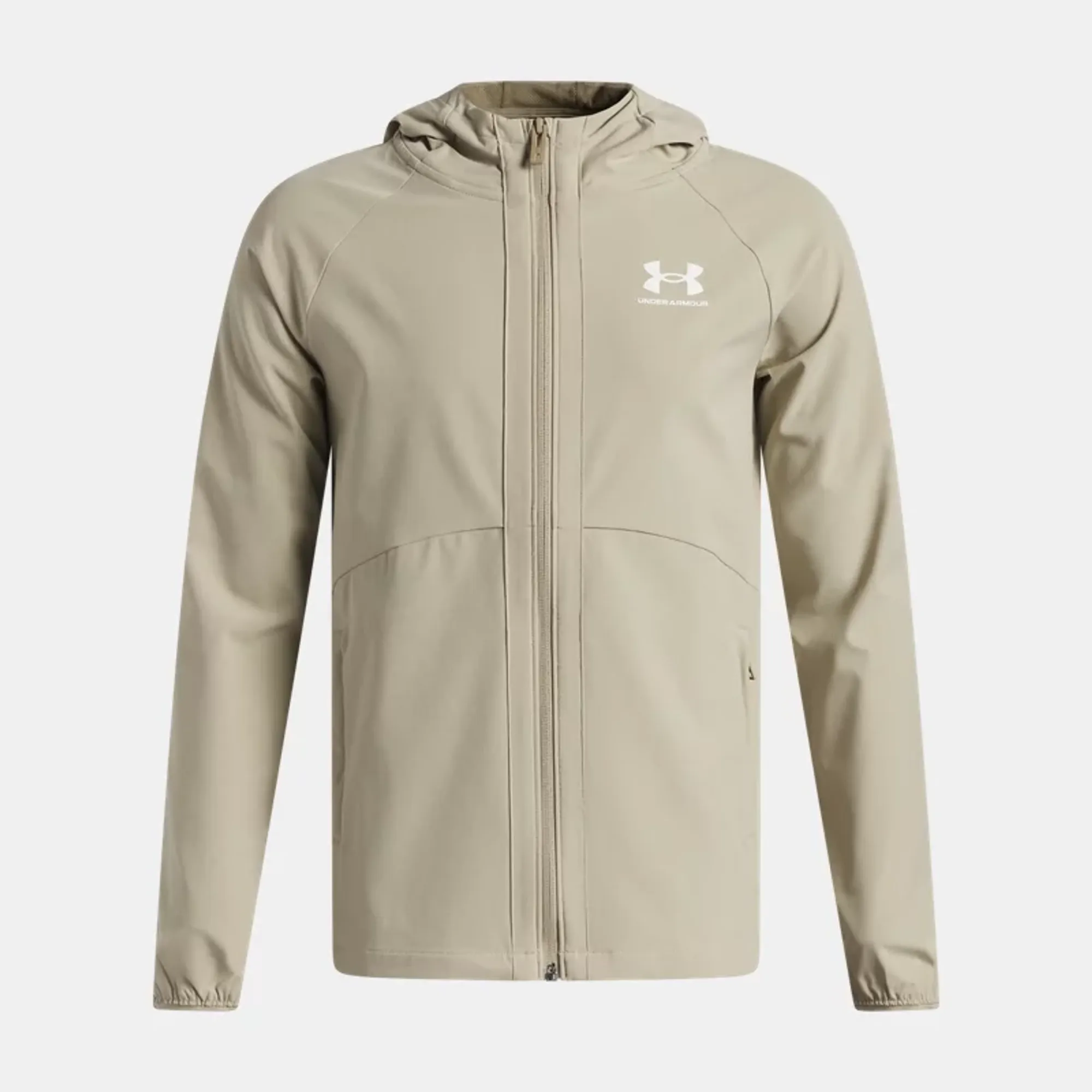 Under Armour  Vibe Woven Boys' Windbreaker City Khaki / White YLG (59 - 63 in)