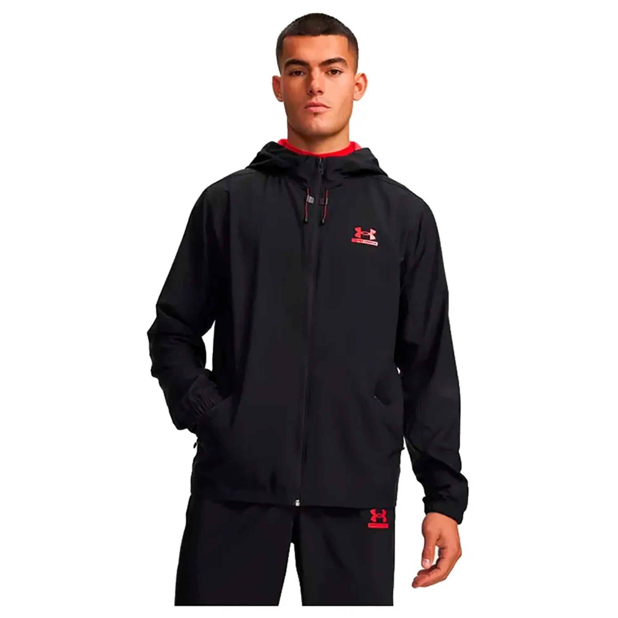 Under Armour  Tech™ Sport Woven Men's Jacket Black / Racer Red / Racer Red L