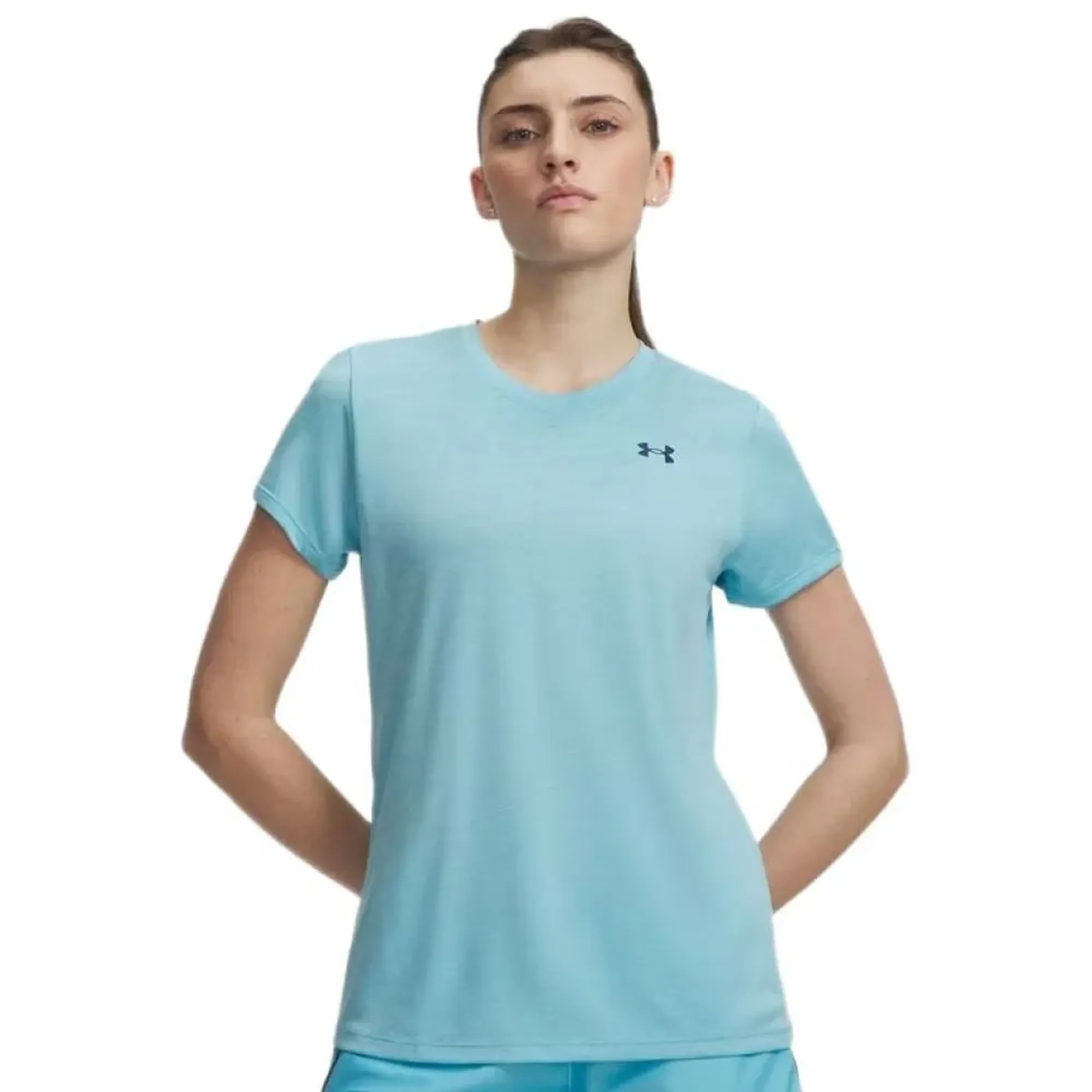 Under Armour  Tech™ Twist Women's Short Sleeve Fresco Blue / Blackout Navy L
